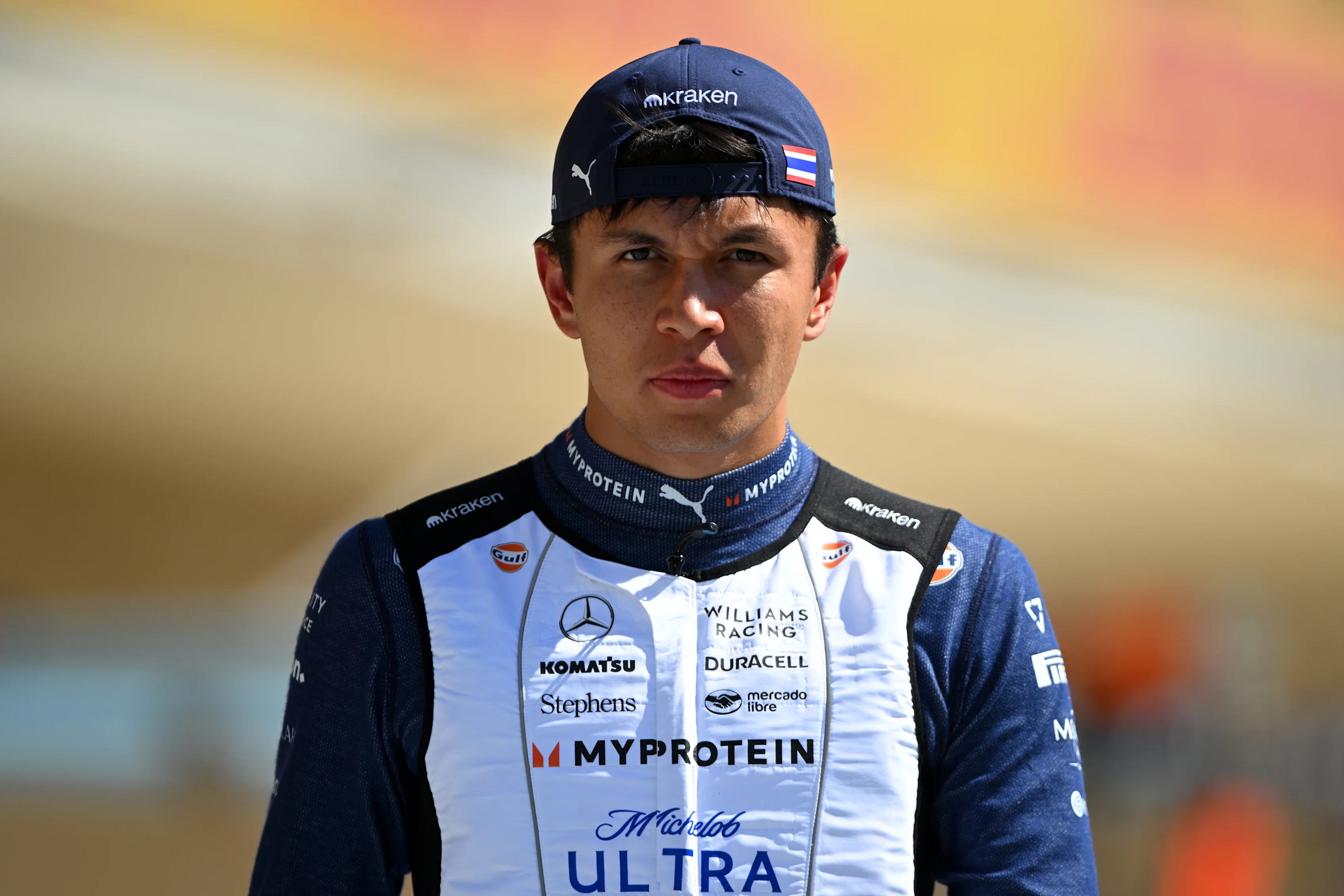 AUSTIN, TEXAS - OCTOBER 20: Alexander Albon of Thailand and Williams prepares to drive on the grid