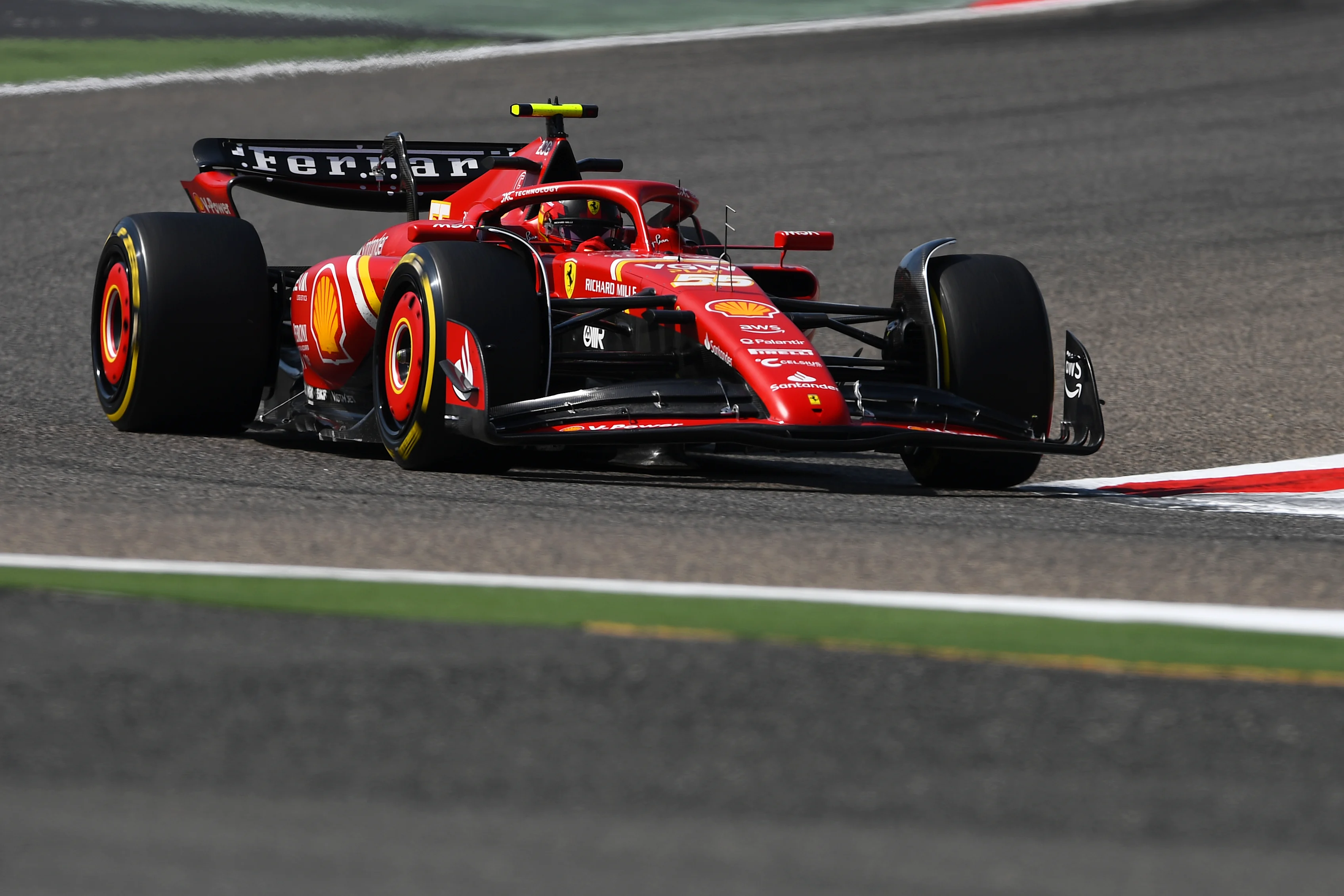 BAHRAIN, BAHRAIN - FEBRUARY 23: Carlos Sainz of Spain driving (55) the Ferrari SF-24 on track