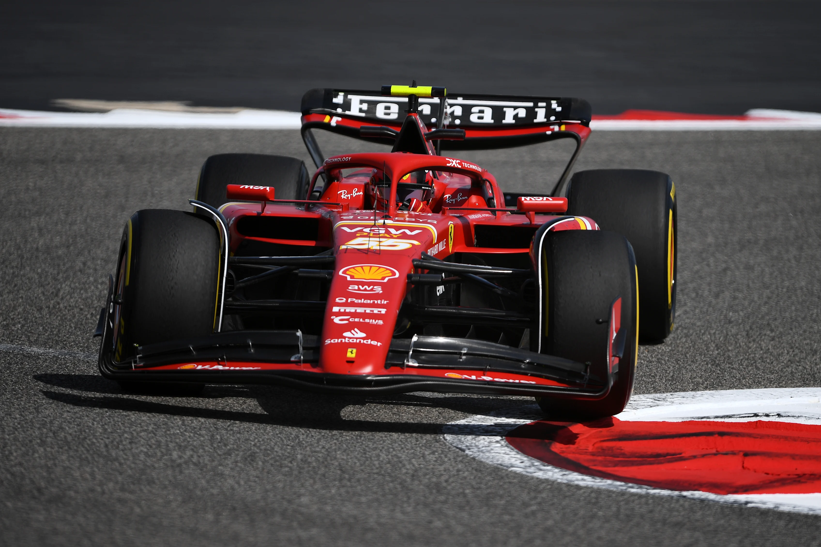 BAHRAIN, BAHRAIN - FEBRUARY 23: Carlos Sainz of Spain driving (55) the Ferrari SF-24 on track