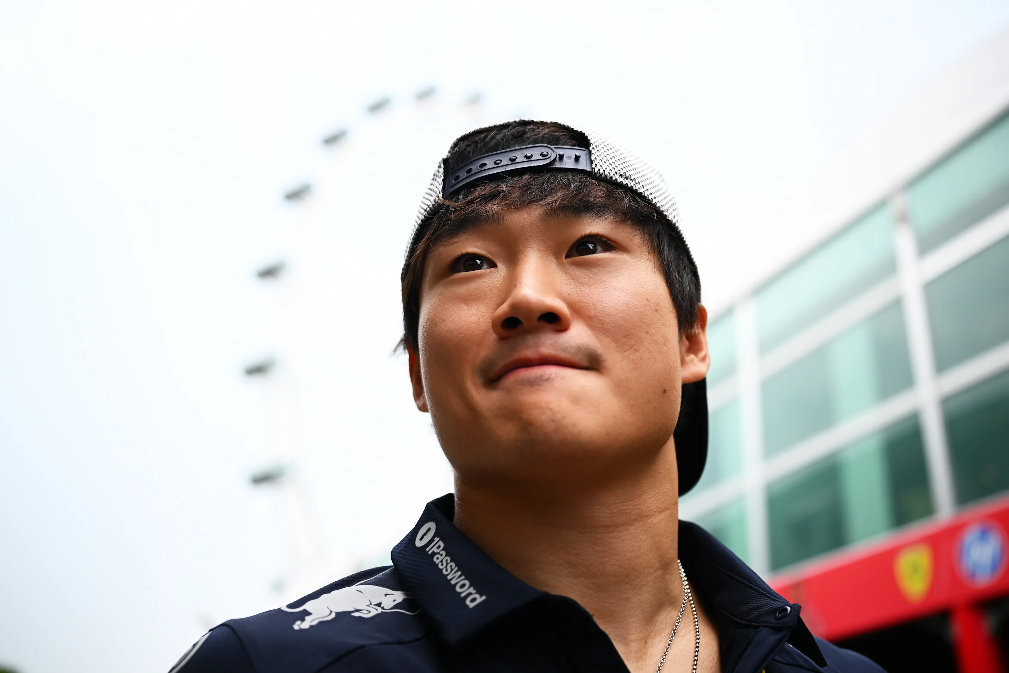 SINGAPORE, SINGAPORE - OCTOBER 05: Yuki Tsunoda of Japan and Oracle Red Bull Racing arrives in the
