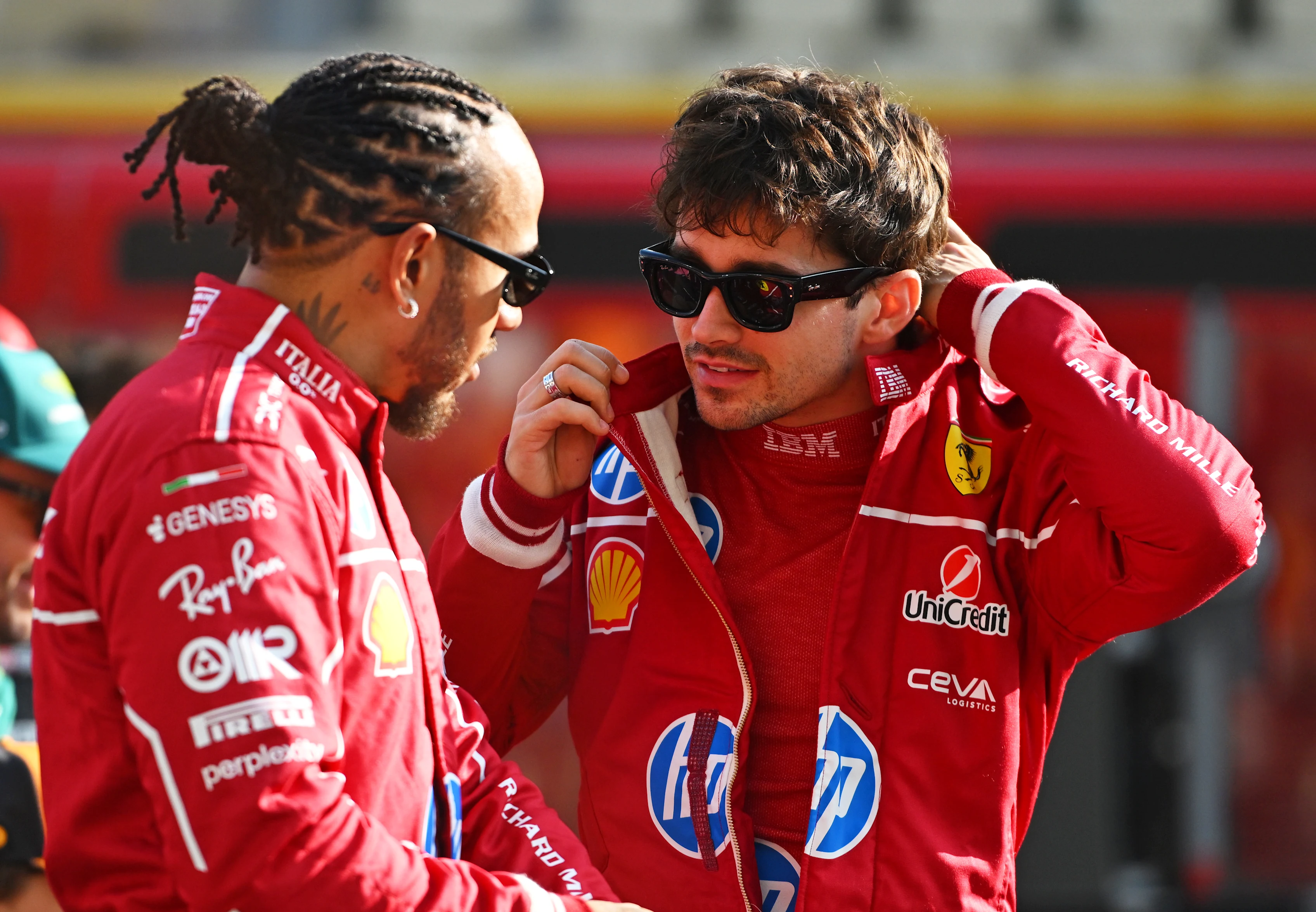 ABU DHABI, UNITED ARAB EMIRATES - DECEMBER 07: Lewis Hamilton of Great Britain and Scuderia Ferrari