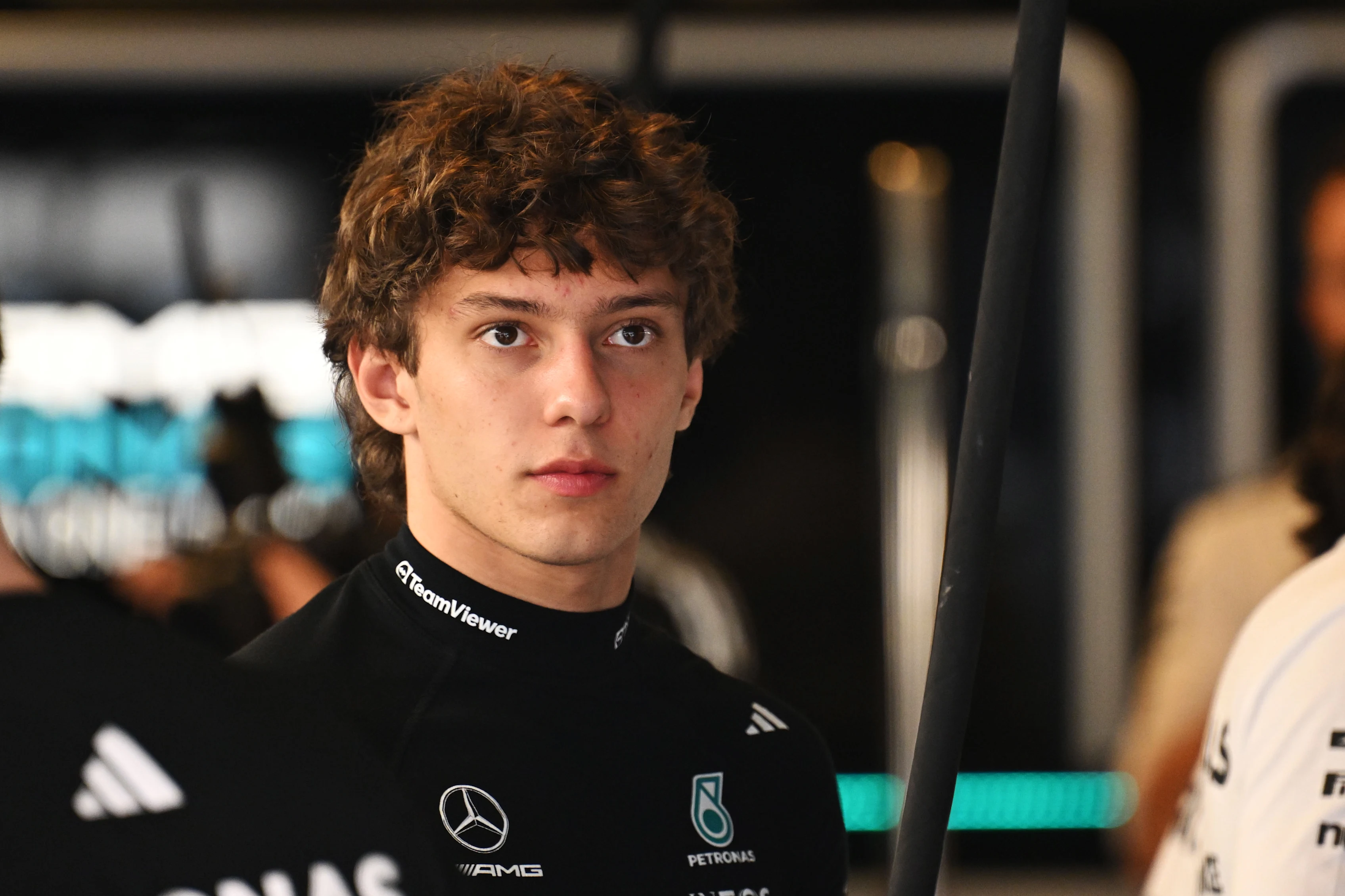 ABU DHABI, UNITED ARAB EMIRATES - DECEMBER 05: Andrea Kimi Antonelli of Italy and Mercedes AMG