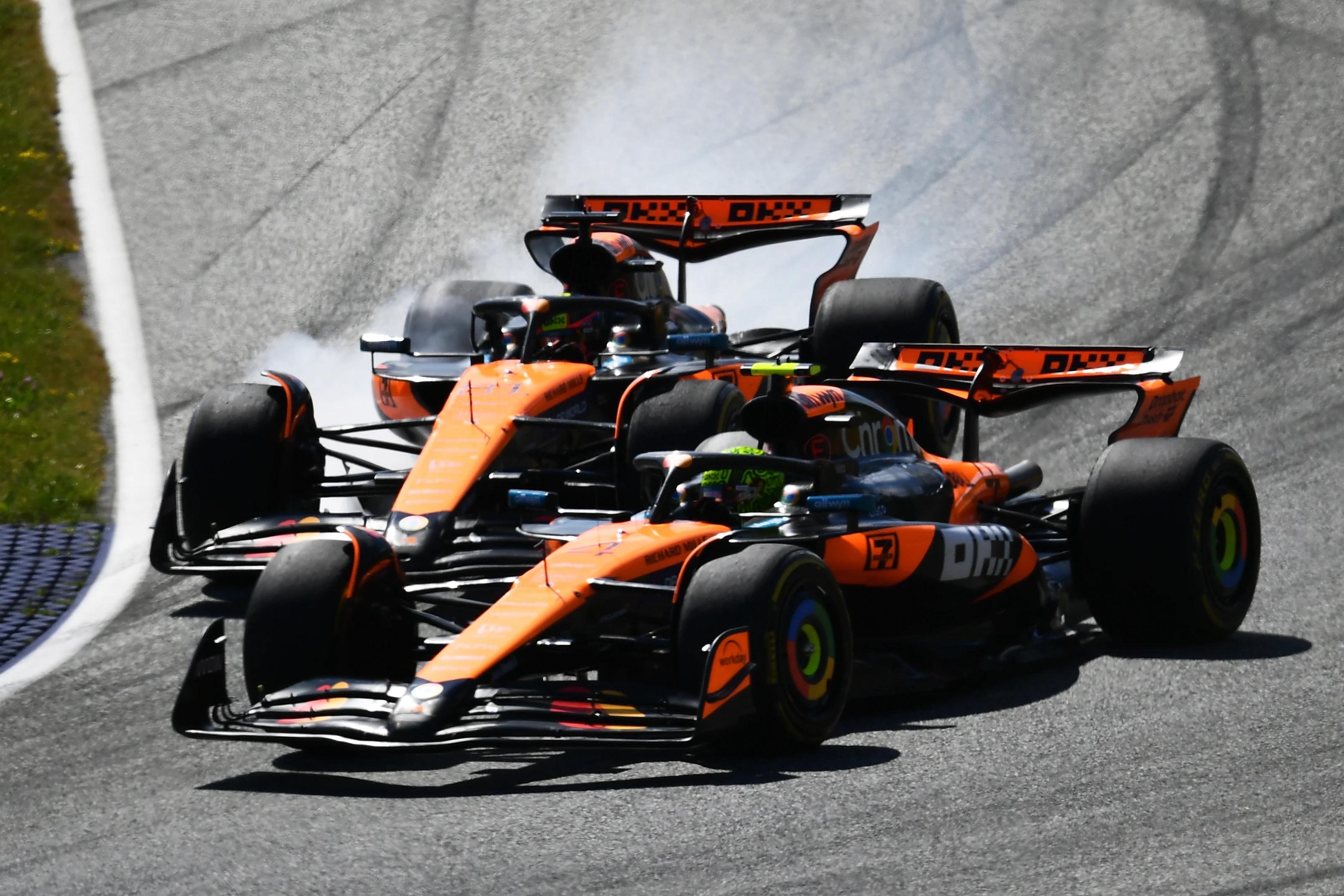 SPIELBERG, AUSTRIA - JUNE 29: Lando Norris of Great Britain driving the (4) McLaren MCL39 Mercedes