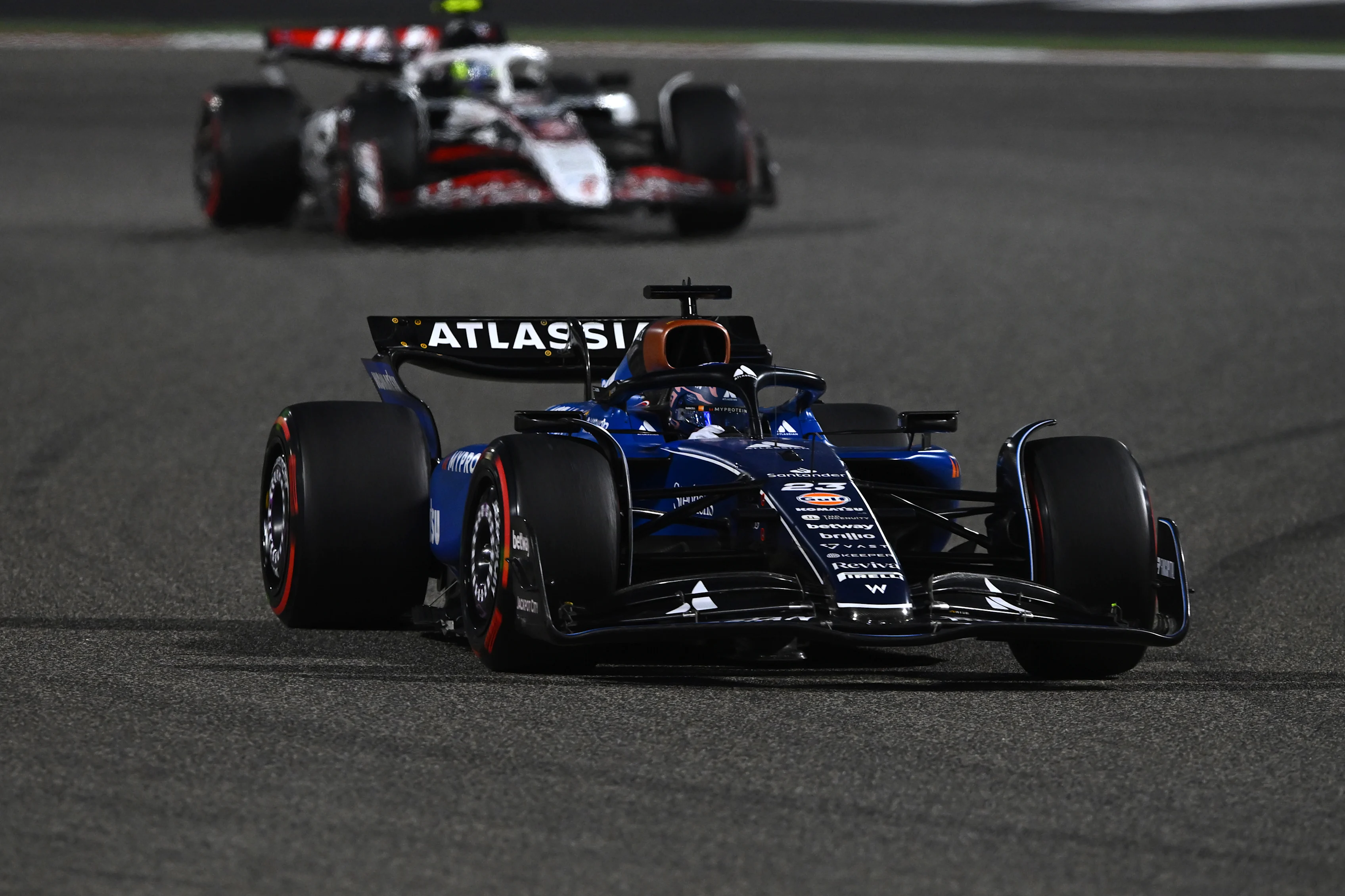 BAHRAIN, BAHRAIN - APRIL 13: Alexander Albon of Thailand driving the (23) Williams FW47 Mercedes