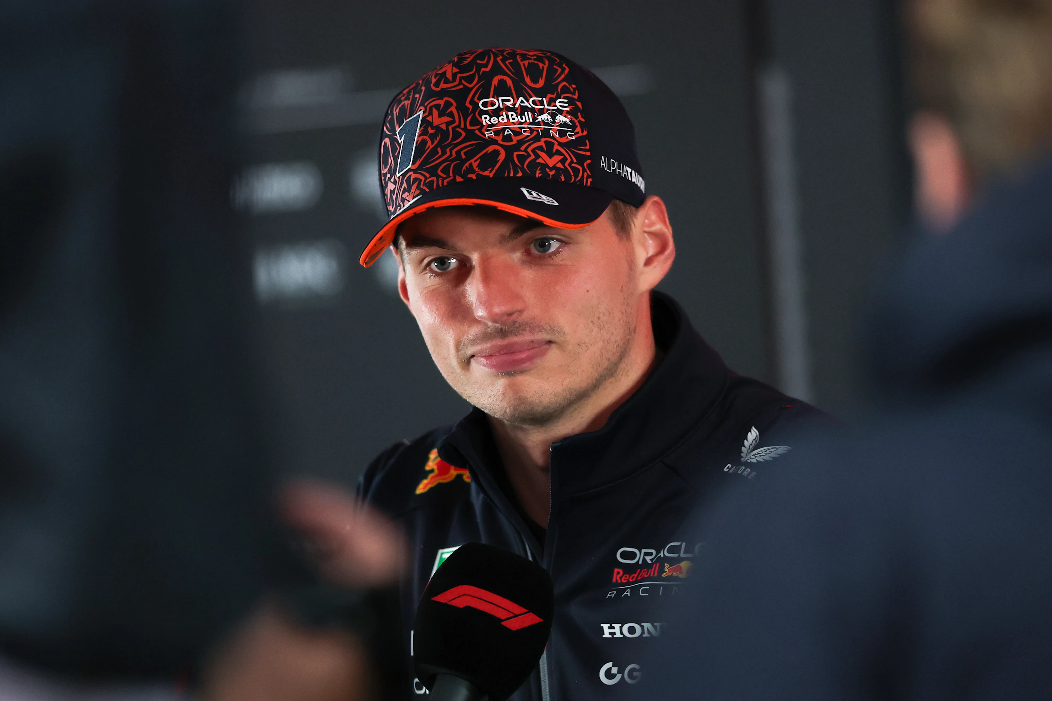 SPA, BELGIUM - JULY 24: Max Verstappen of the Netherlands and Oracle Red Bull Racing is interviewed