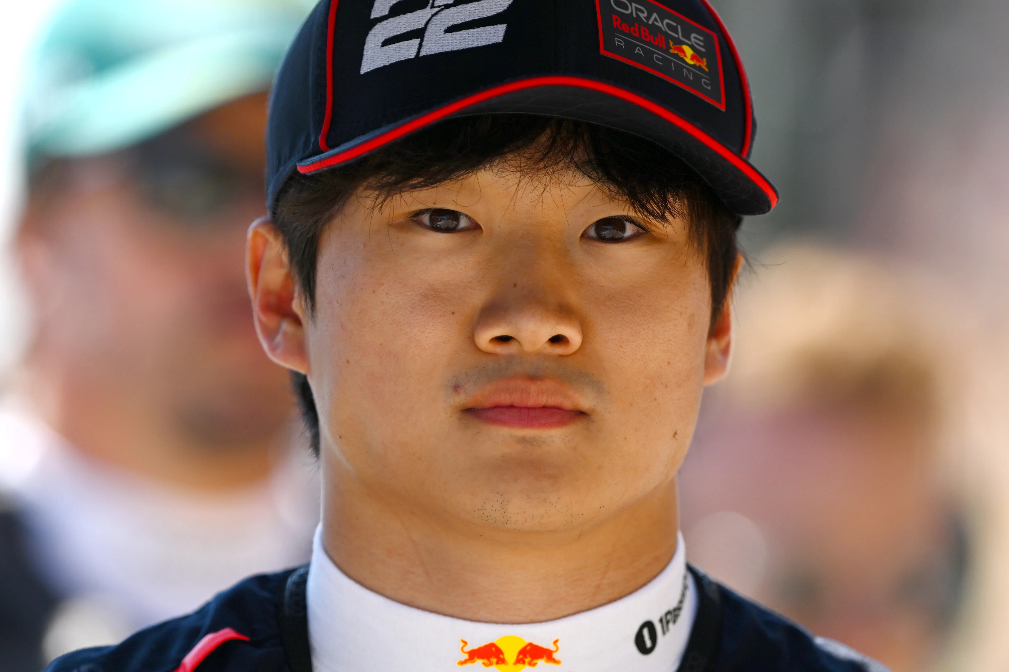 IMOLA, ITALY - MAY 18: Yuki Tsunoda of Japan and Oracle Red Bull Racing looks on on the grid during