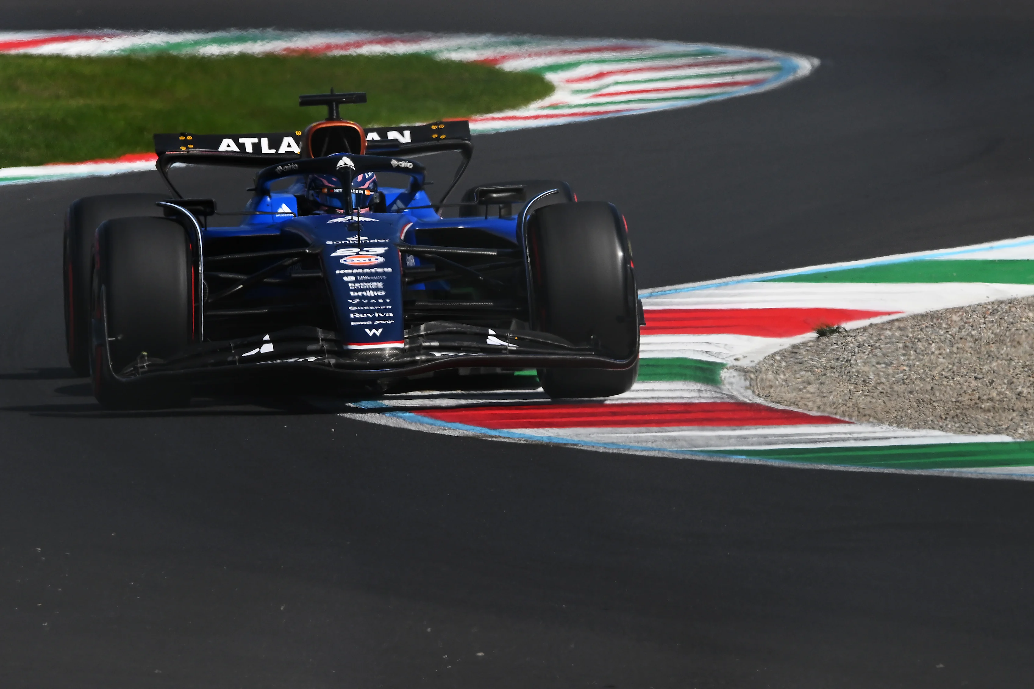 MONZA, ITALY - SEPTEMBER 06: Alexander Albon of Thailand driving the (23) Williams FW47 Mercedes on