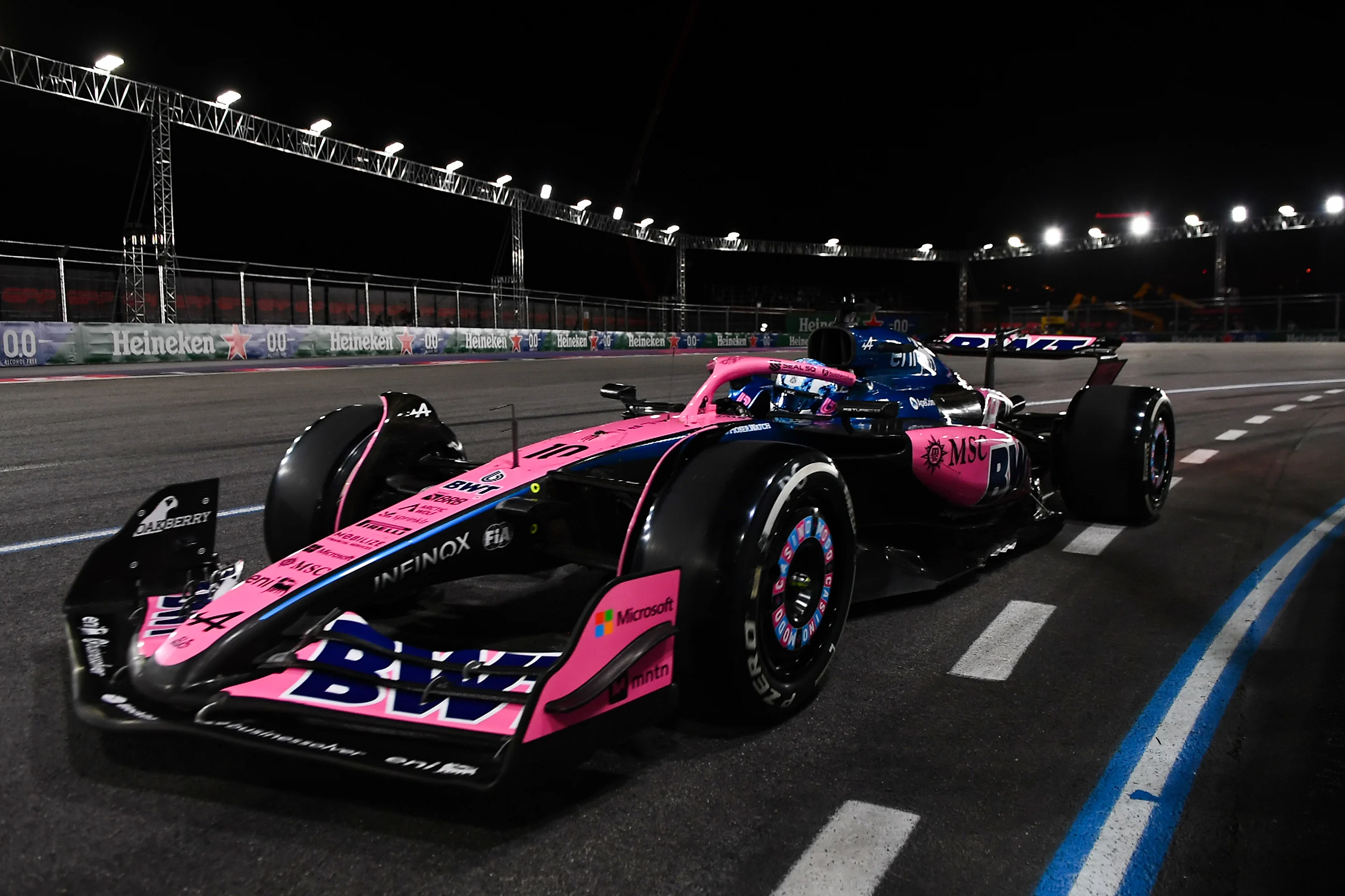 LAS VEGAS, NEVADA - NOVEMBER 22: Pierre Gasly of France driving the (10) Alpine F1 A525 Renault on