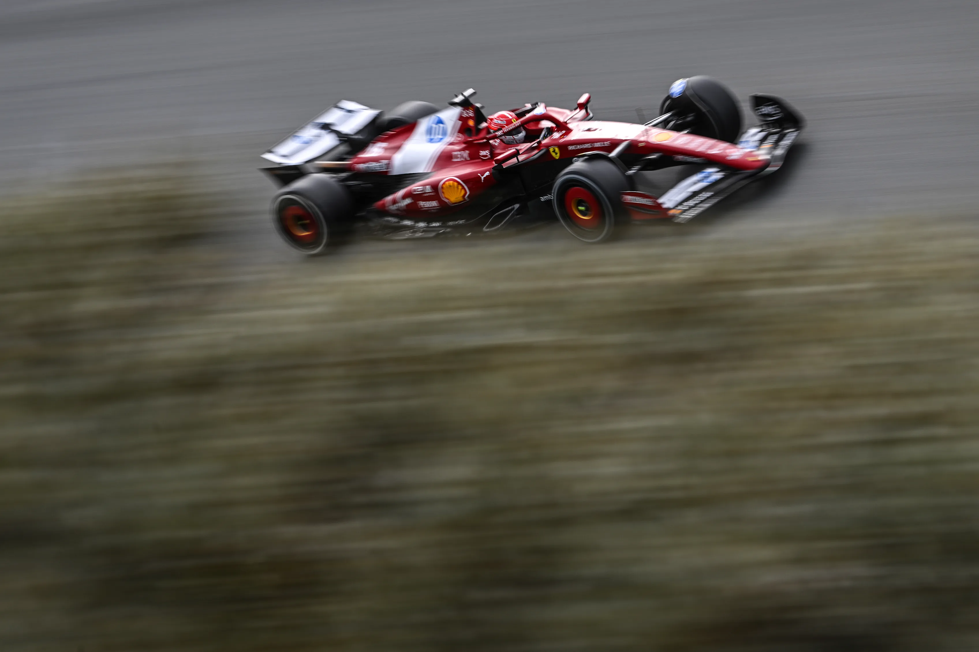 ZANDVOORT, NETHERLANDS - AUGUST 31: Charles Leclerc of Monaco driving the (16) Scuderia Ferrari