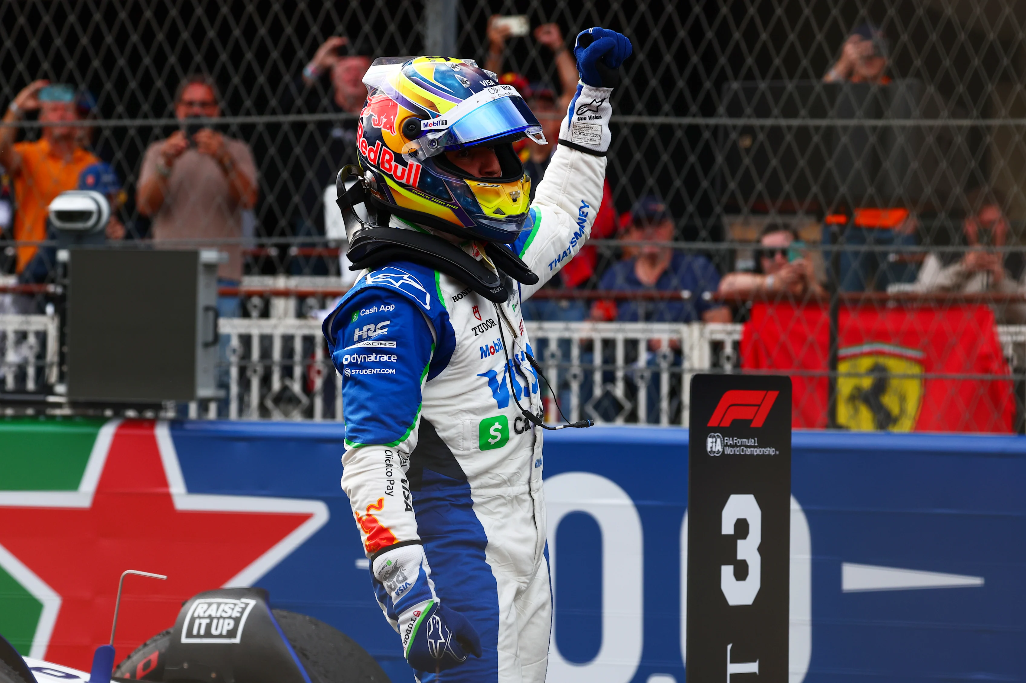 ZANDVOORT, NETHERLANDS - AUGUST 31: Third placed Isack Hadjar of France and Visa Cash App Racing