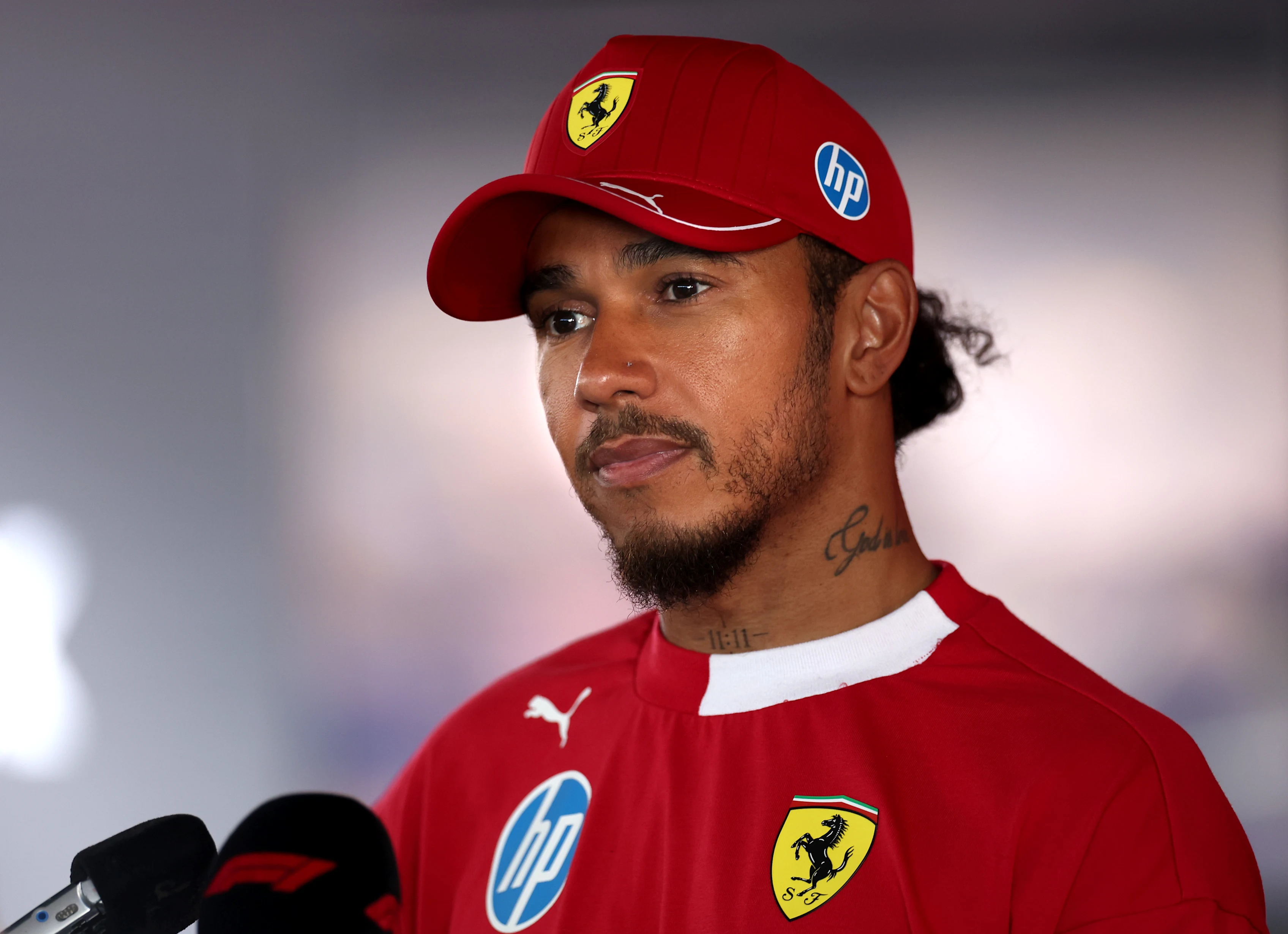 Lewis Hamilton of the UK drives the (44) Scuderia Ferrari HP SF-25 Ferrari during the Formula 1