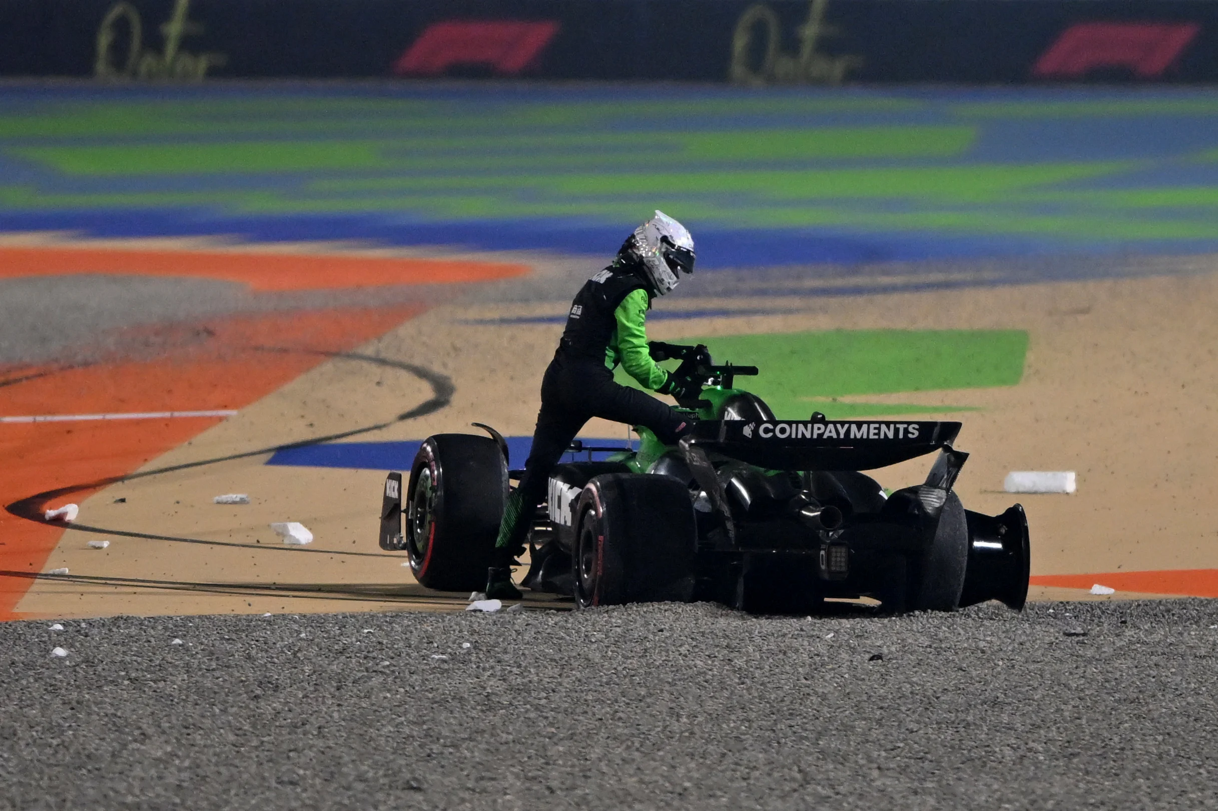 LUSAIL CITY, QATAR - NOVEMBER 30: Nico Hulkenberg of Germany and Stake F1 Team Kick Sauber climbs