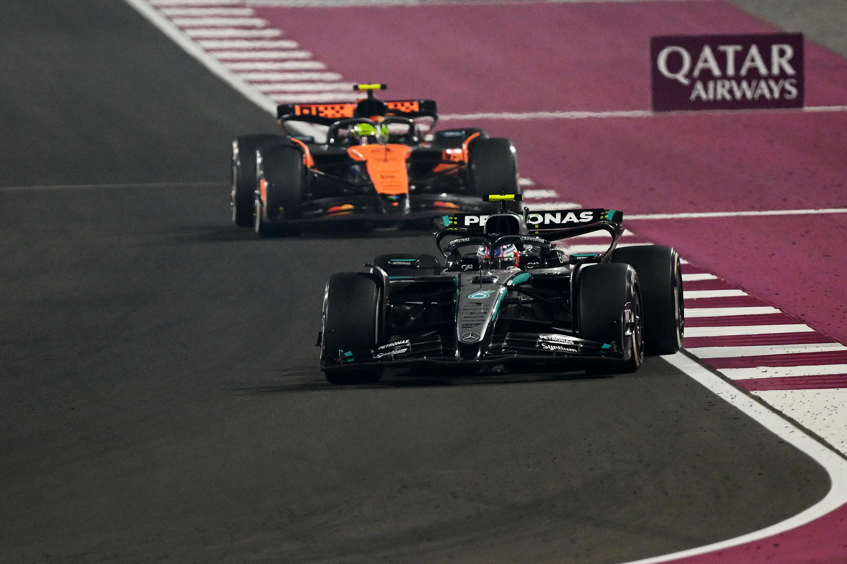 LUSAIL CITY, QATAR - NOVEMBER 30: Andrea Kimi Antonelli of Italy driving the (12) Mercedes AMG