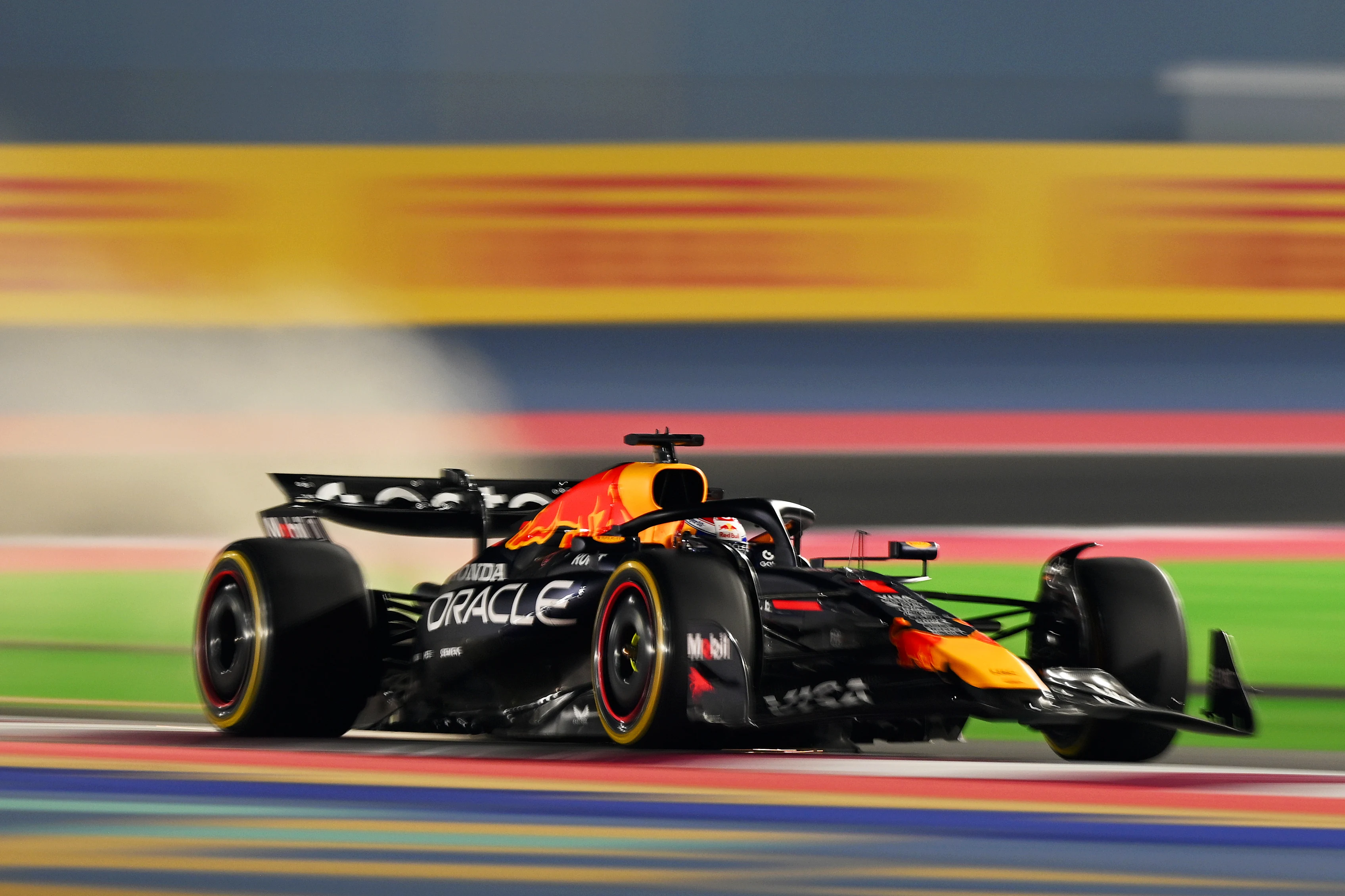 LUSAIL CITY, QATAR - NOVEMBER 28: Max Verstappen of the Netherlands driving the (1) Oracle Red Bull