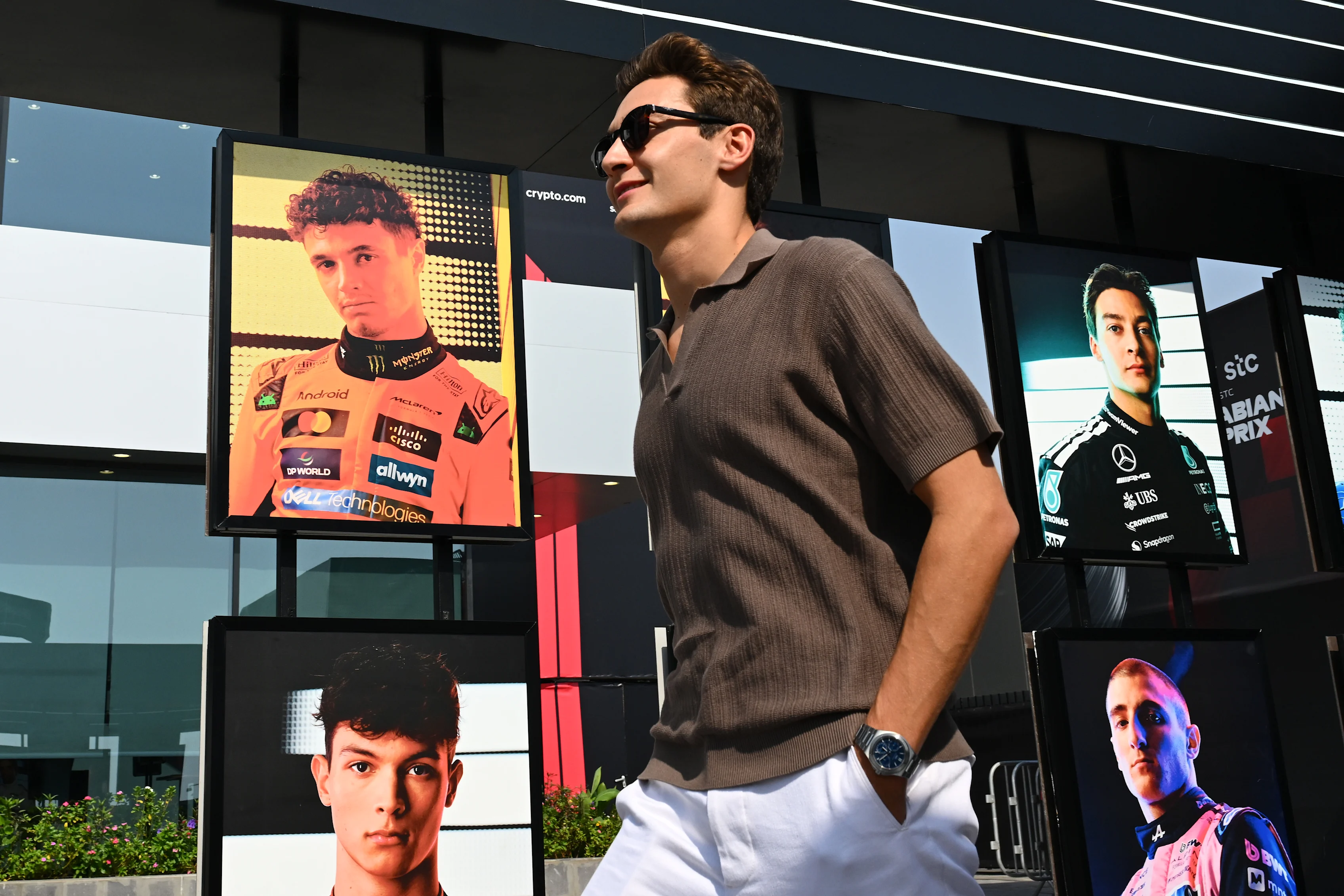 JEDDAH, SAUDI ARABIA - APRIL 17: George Russell of Great Britain and Mercedes AMG Petronas F1 Team