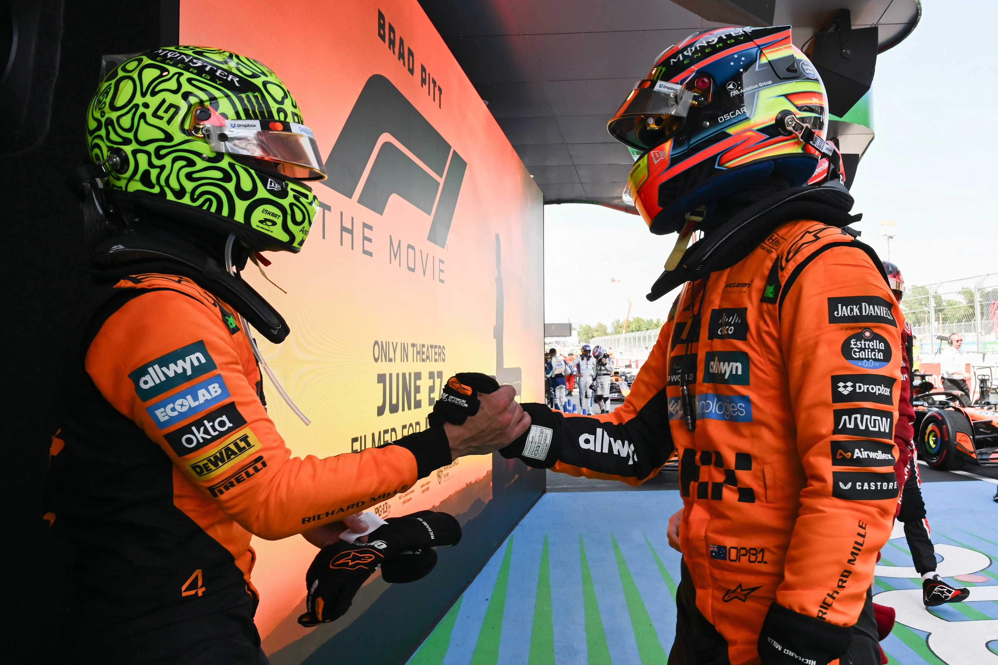 BARCELONA, SPAIN - JUNE 01: Second placed Lando Norris of Great Britain and McLaren and Race winner