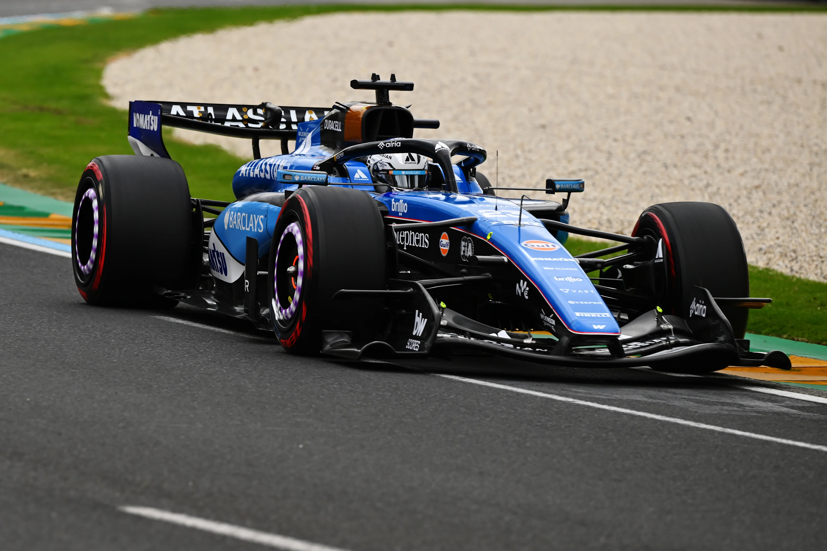 MELBOURNE, AUSTRALIA - MARCH 07: Alexander Albon of Thailand driving the (23) Williams FW48