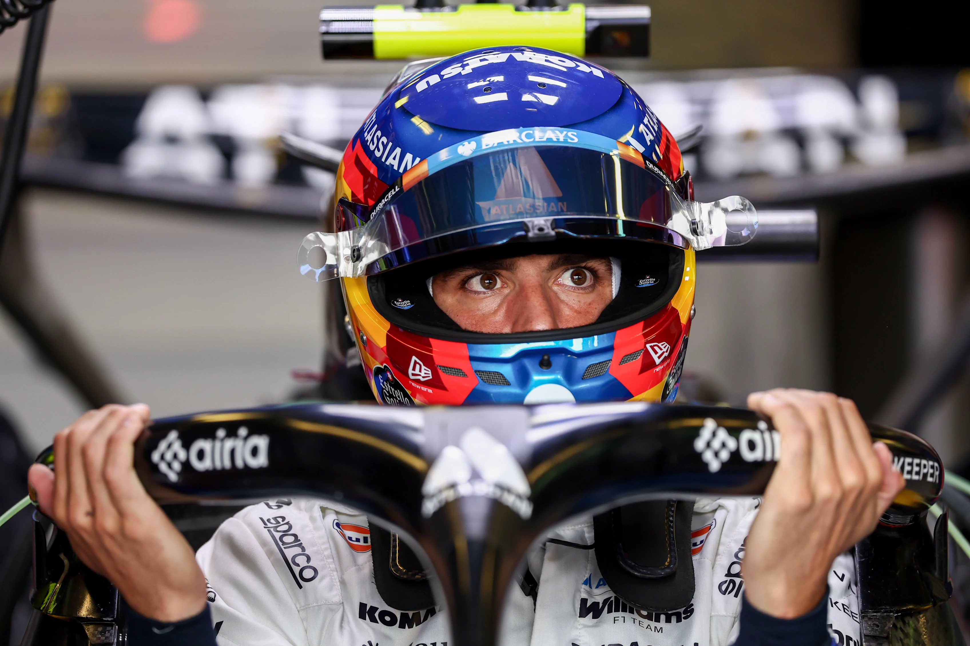 MELBOURNE, AUSTRALIA - MARCH 07: Carlos Sainz of Spain and Williams prepares to drive during