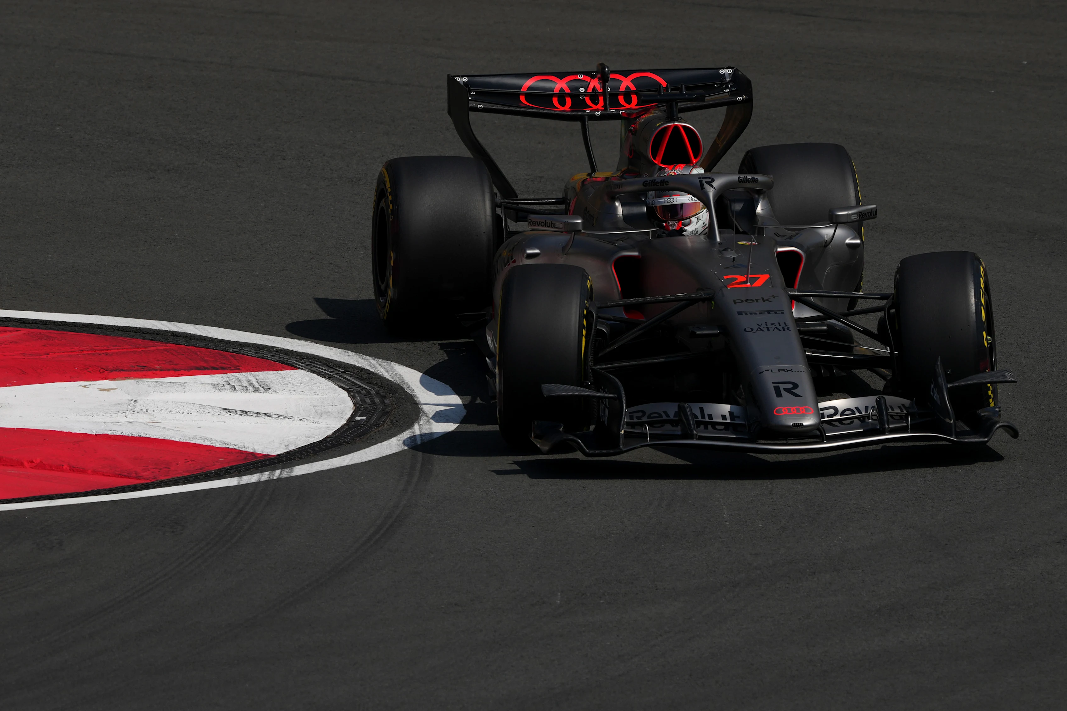 SHANGHAI, CHINA - MARCH 13: Nico Hulkenberg of Germany driving the (27) Audi F1 Team R26 on track