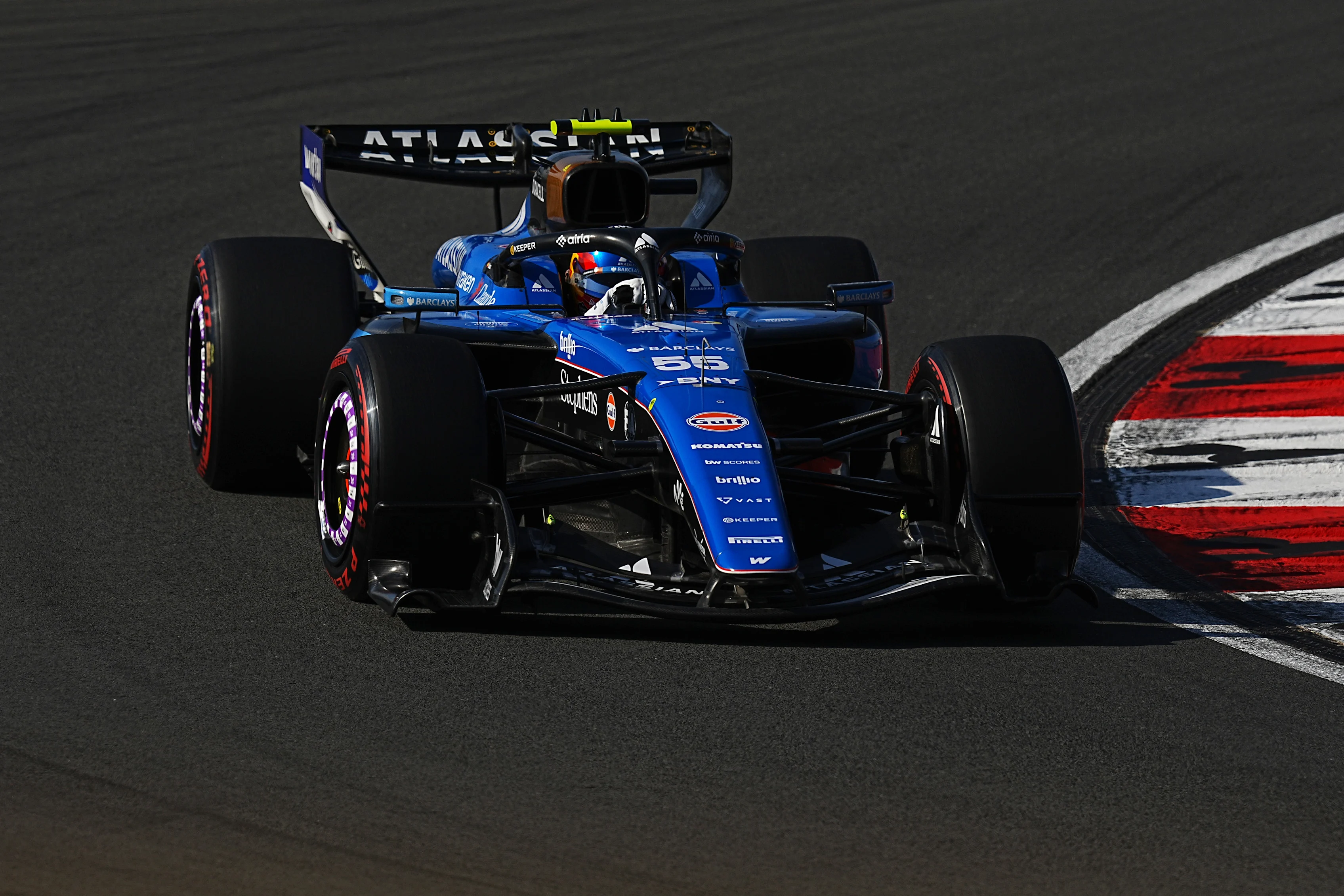 SHANGHAI, CHINA - MARCH 14: Carlos Sainz of Spain driving the (55) Williams FW48 Mercedes on track