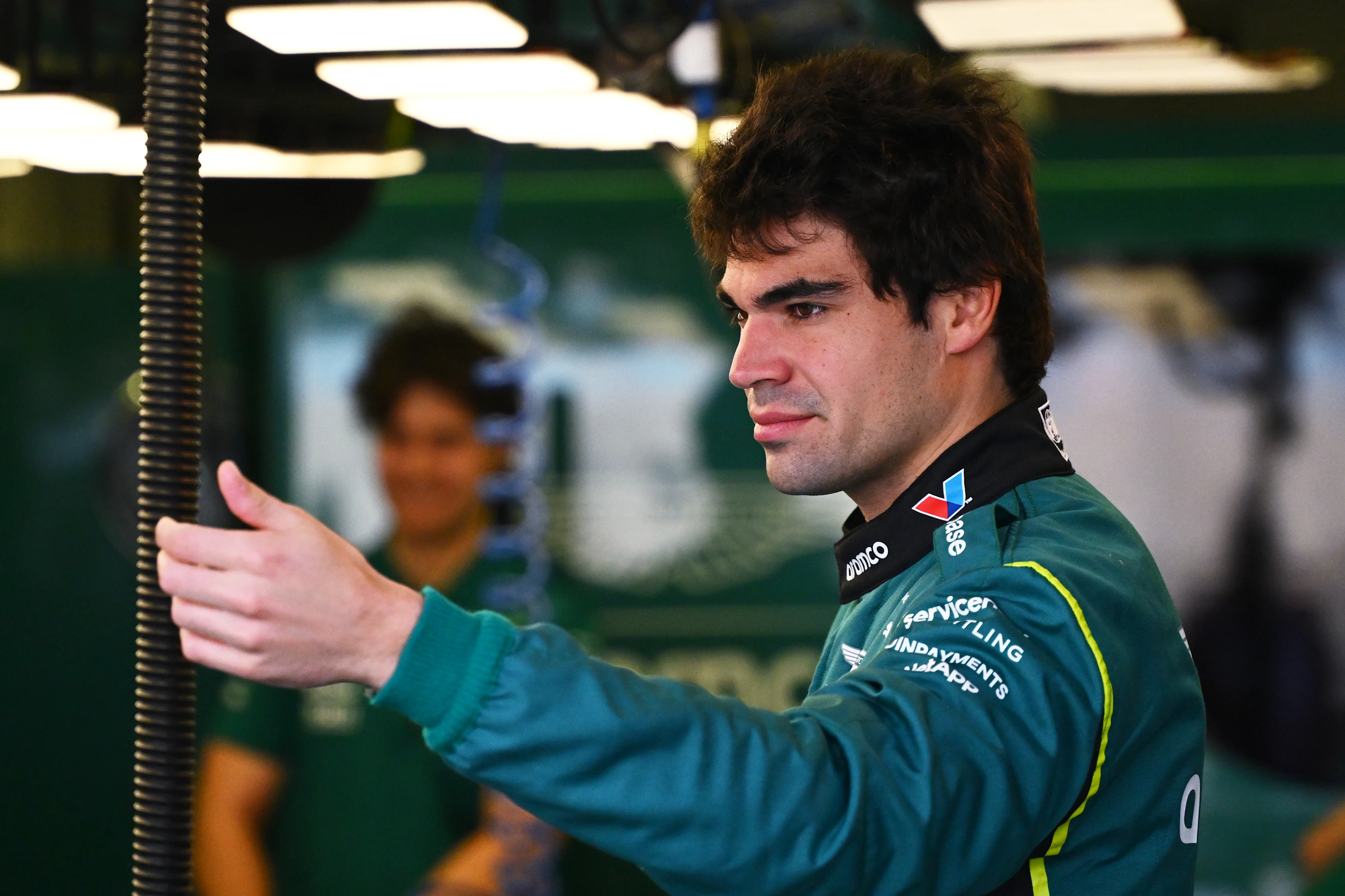 BAHRAIN, BAHRAIN - FEBRUARY 20: Lance Stroll of Canada and Aston Martin F1 Team looks on in the