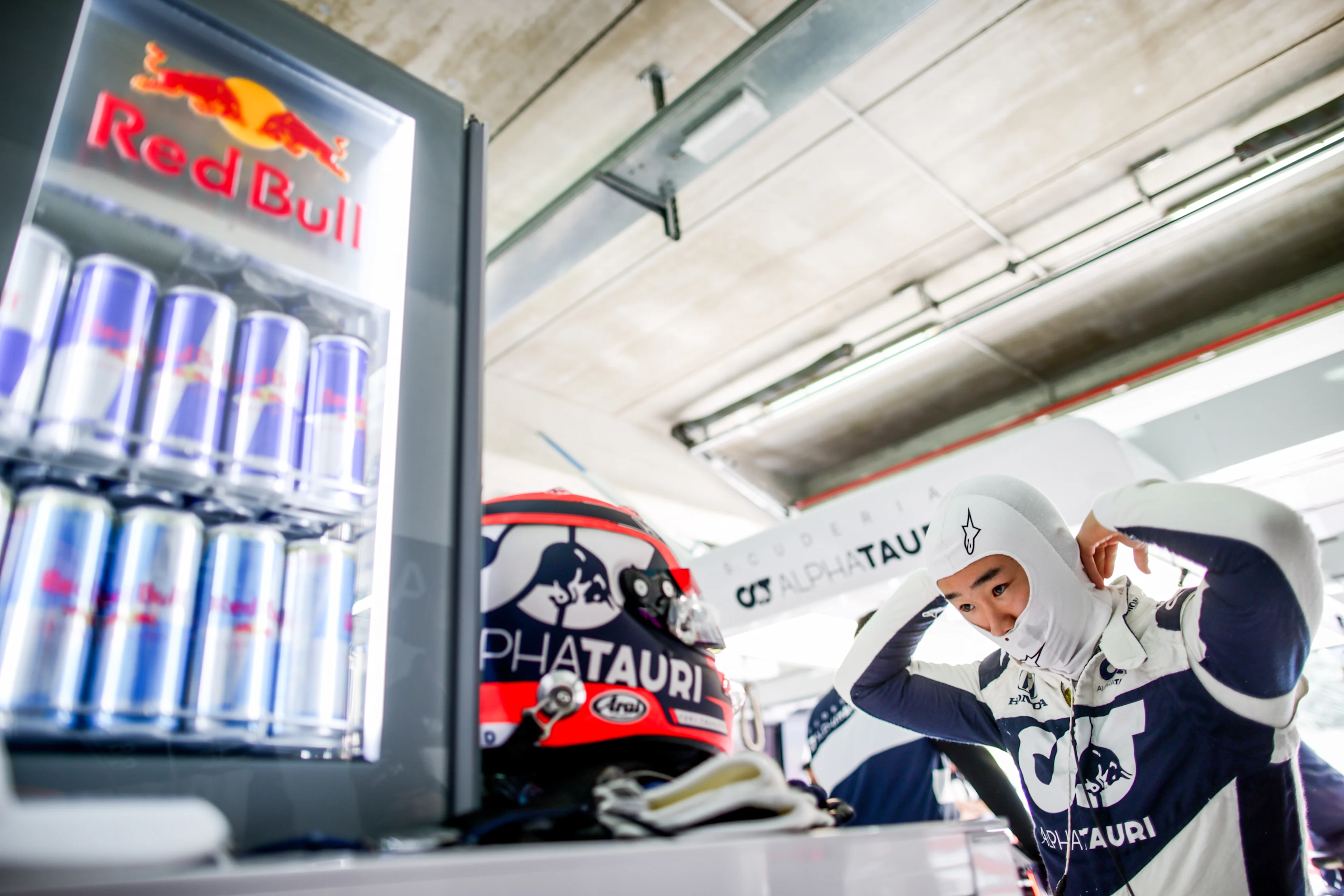 MONZA, ITALY - SEPTEMBER 05: Yuki Tsunoda of Japan and Carlin prepares to drive during the feature