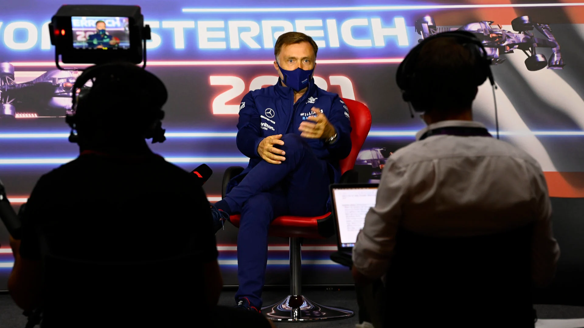 Jost Capito, CEO, Williams, in the team principals Press