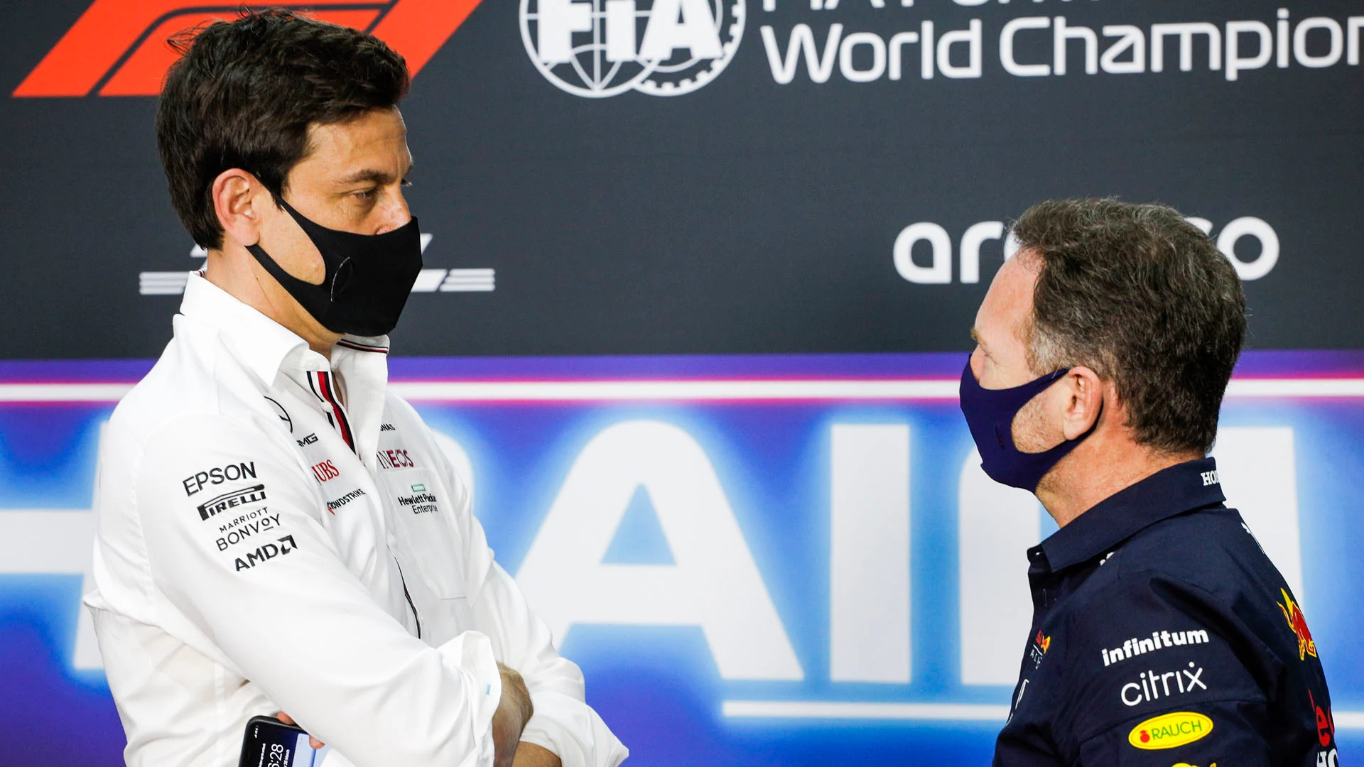 WOLFF Toto (aut), Team Principal & CEO Mercedes AMG F1 GP, HORNER Christian  (gbr), Team Principal