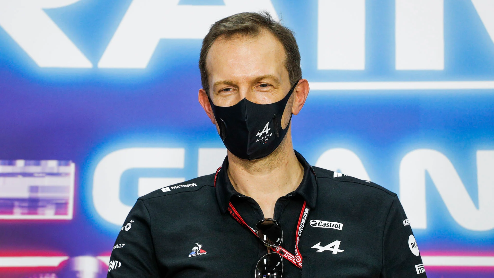 ROSSI Laurent (fra), CEO of Alpine, portrait, press conference during Formula 1 Gulf Air Bahrain Grand Prix 2021 from March 26 to 28, 2021 on the Bahrain International Circuit, in Sakhir, Bahrain - Photo Frédéric Le Floc’h / DPPI
