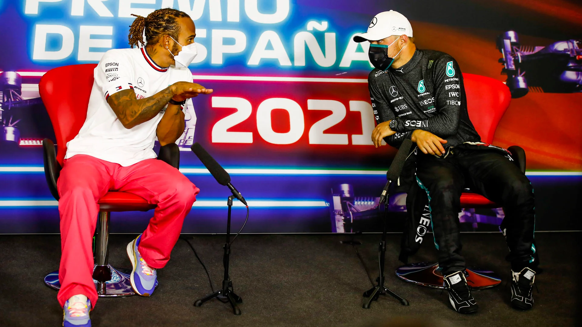 HAMILTON Lewis (gbr), Mercedes AMG F1 GP W12 E Performance, BOTTAS Valtteri (fin), Mercedes AMG F1