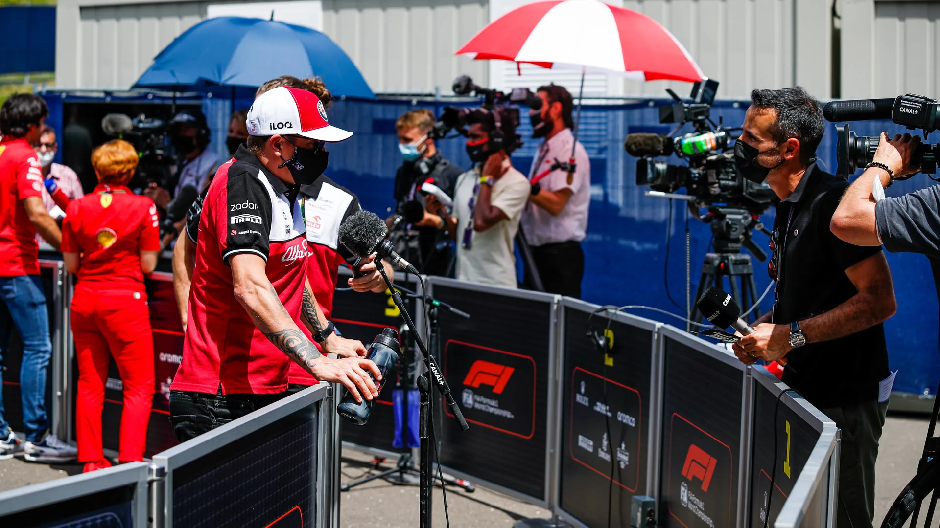 RAIKKONEN Kimi (fin), Alfa Romeo Racing ORLEN C41, portrait interview during the Formula 1 Grosser