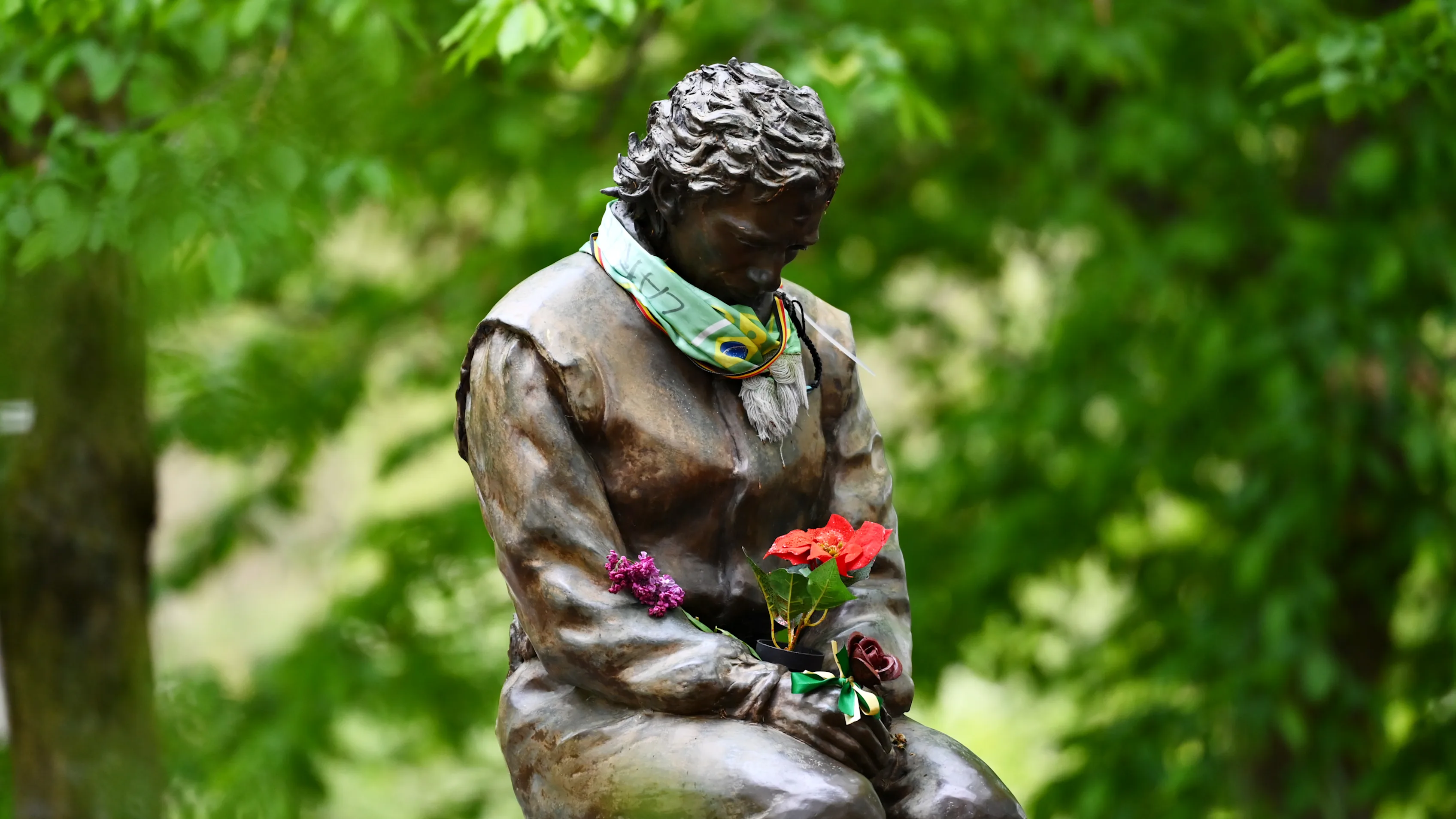 IMOLA, ITALY - APRIL 15: A general view of the Ayrton Senna memorial during previews ahead of the