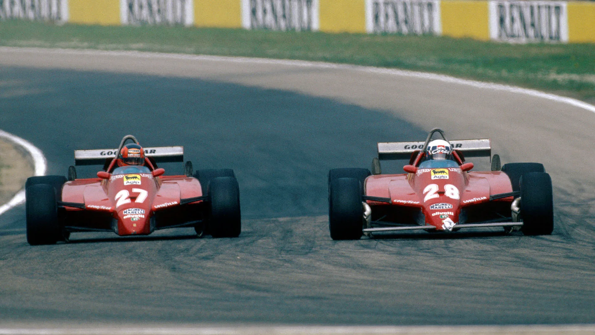 Formel 1, Grand Prix San Marino 1982, Imola, 25.04.1982 Didier Pironi, Ferrari 126C2 Gilles