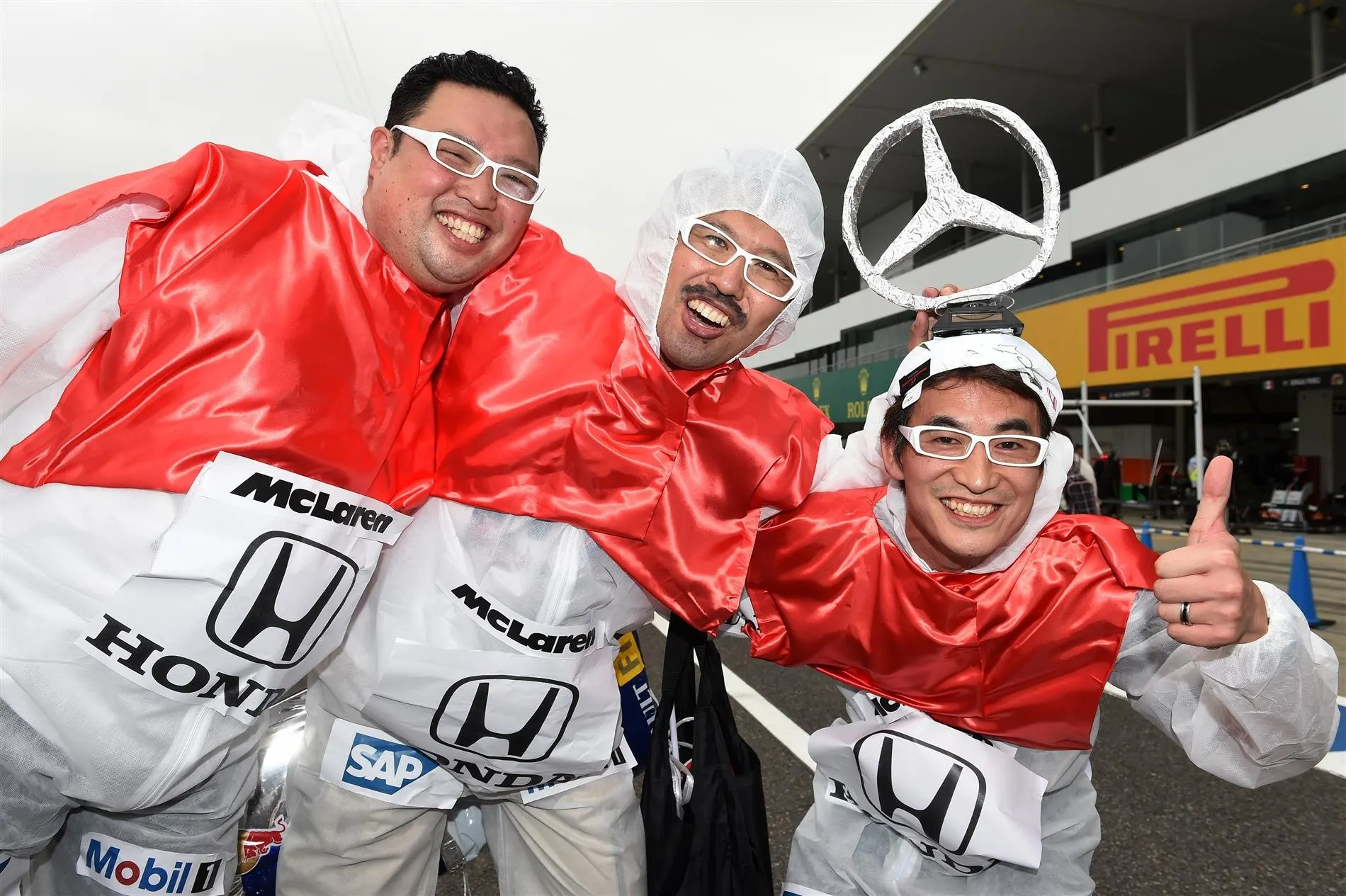 Honda F1 fans. Formula One World Championship, Rd15, Japanese Grand Prix, Preparations, Suzuka, Japan, Thursday, 2 October 2014 © Sutton Images. No reproduction without permission