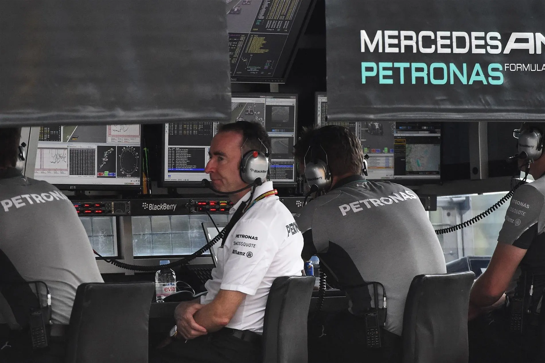 Paddy Lowe (GBR) Mercedes AMG F1 Executive Director (Technical) on the pit wall gantry. Formula One World Championship, Rd15, Japanese Grand Prix, Practice, Suzuka, Japan, Friday, 3 October 2014 © Sutton Images. No reproduction without permission