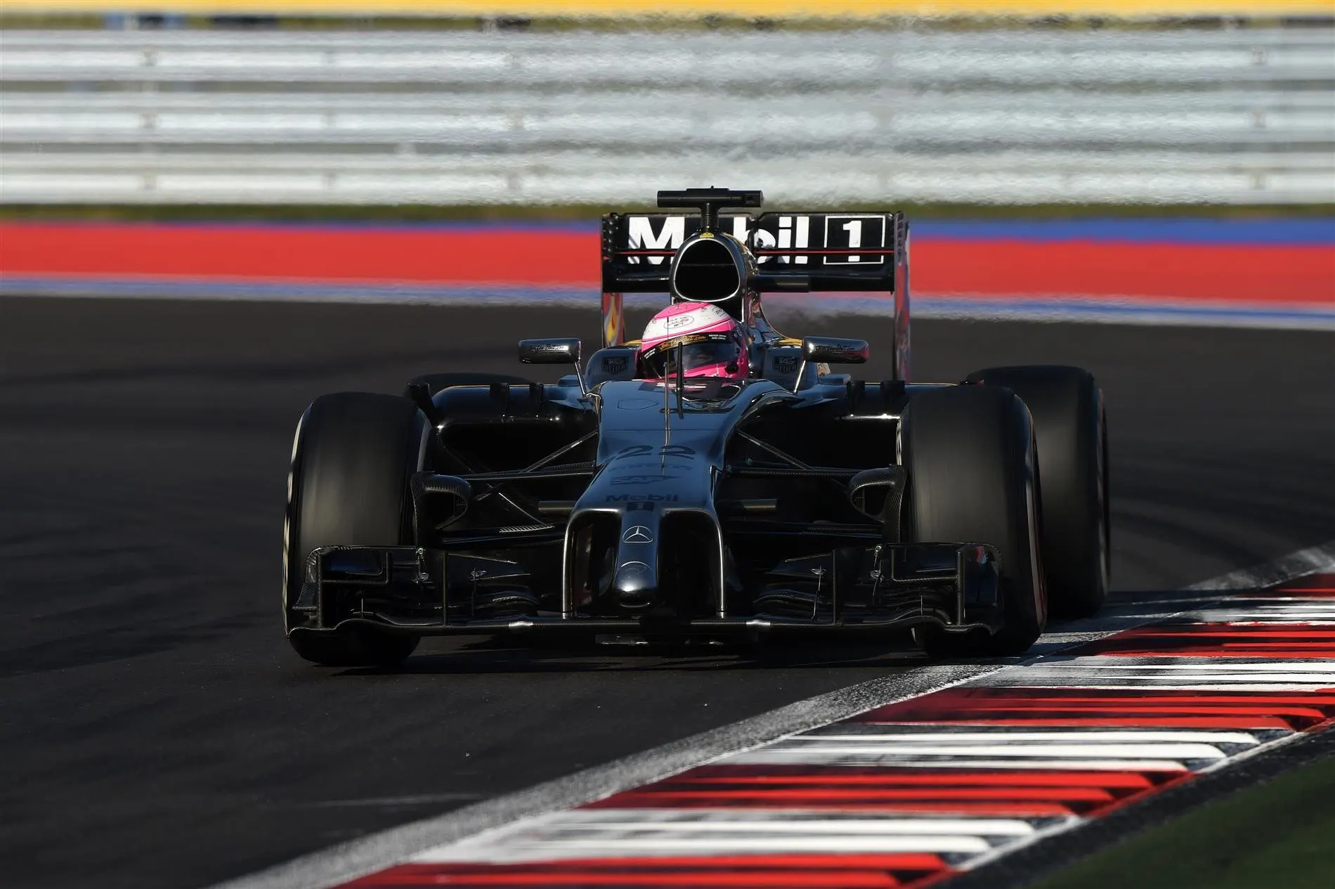 Jenson Button (GBR) McLaren MP4-29. Formula One World Championship, Rd16, Russian Grand Prix, Race, Sochi Autodrom, Sochi, Krasnodar Krai, Russia, Sunday, 12 October 2014