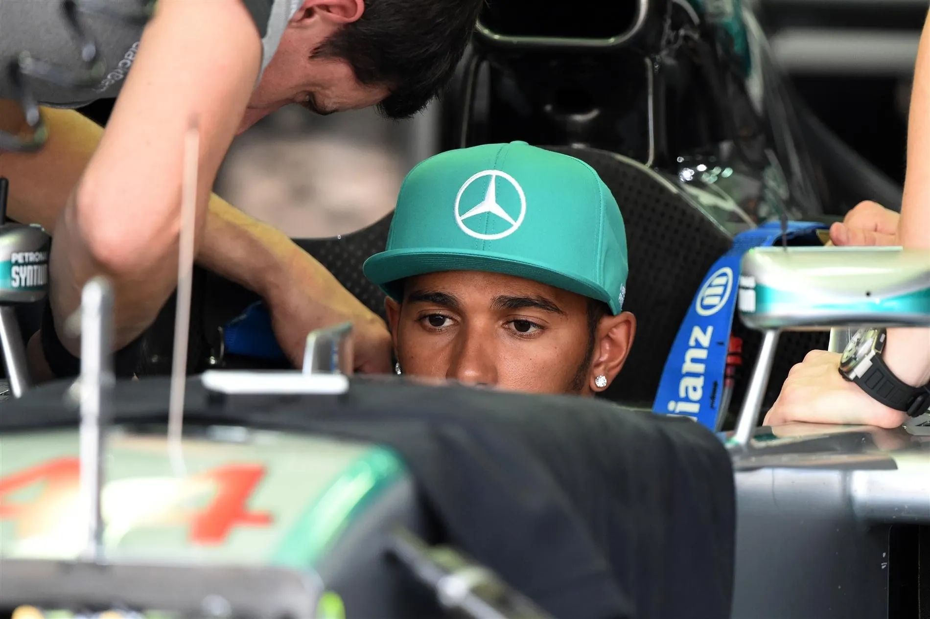 Lewis Hamilton (GBR) Mercedes AMG F1 W05. Formula One World Championship, Rd2, Malaysian Grand Prix, Preparations, Sepang, Malaysia, Thursday, 27 March 2014