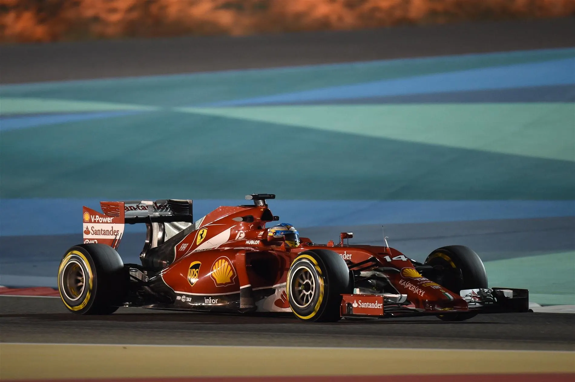 Fernando Alonso (ESP) Ferrari F14 T. Formula One World Championship, Rd3, Bahrain Grand Prix, Practice, Bahrain International Circuit, Sakhir, Bahrain, Friday, 4 April 2014
