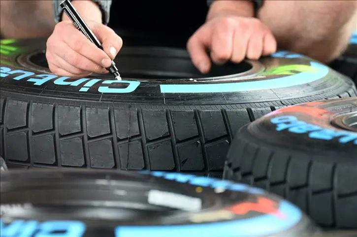 Pirelli tyres. Formula One World Championship, Rd4, Chinese Grand Prix, Preparations, Shanghai, China, Thursday, 17 April 2014