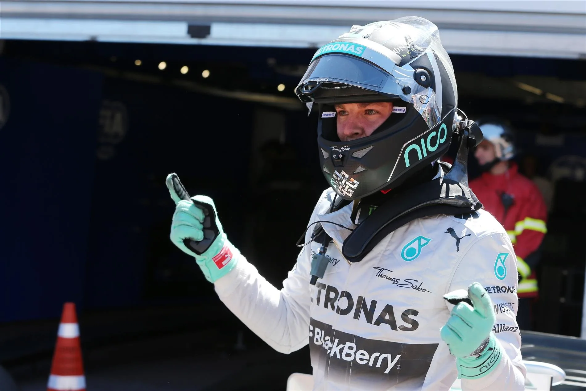 Pole sitter Nico Rosberg (GER) Mercedes AMG F1 celebrates in parc ferme. Formula One World Championship, Rd6, Monaco Grand Prix, Qualifying, Monte-Carlo, Monaco, Saturday, 24 May 2014