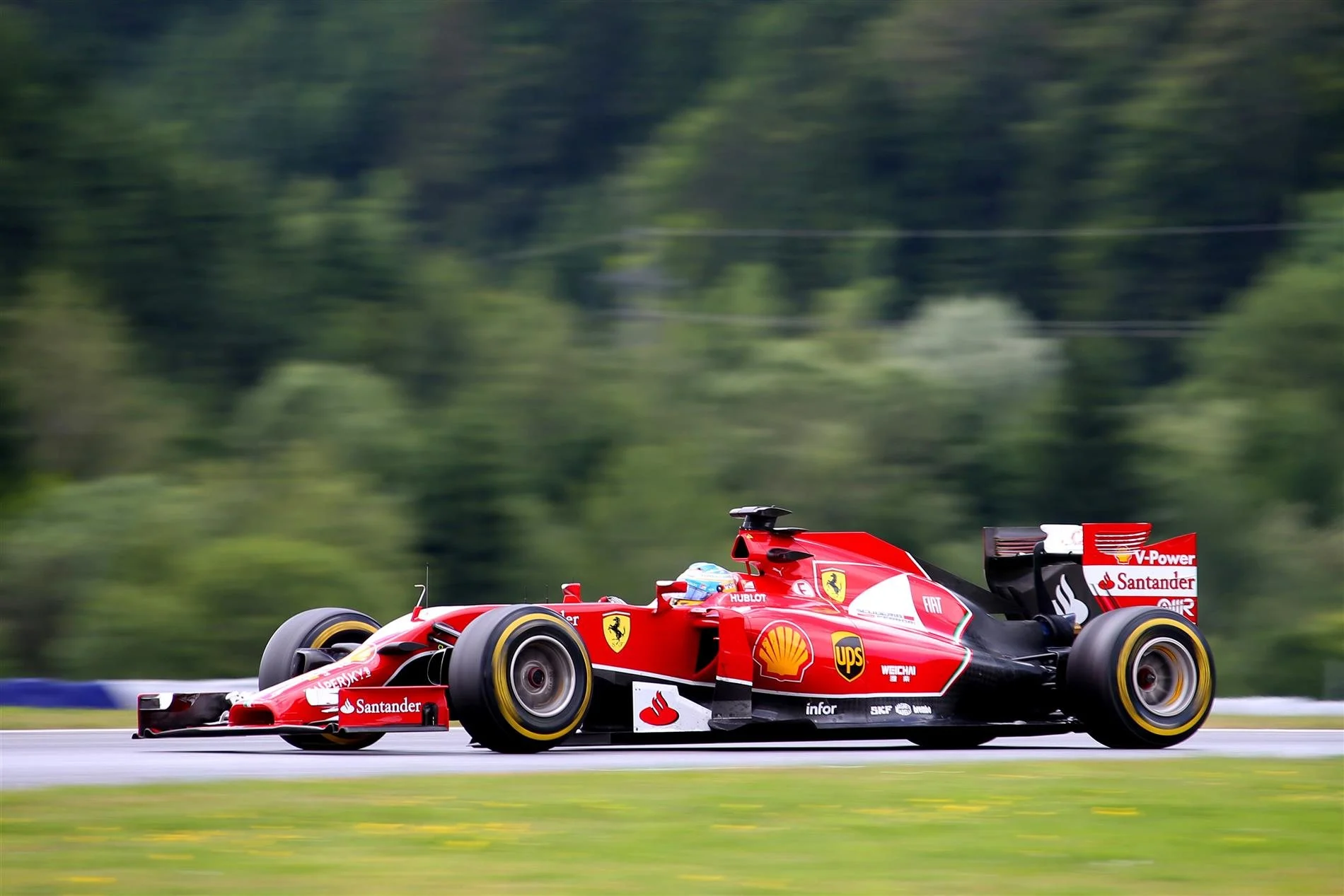 Fernando Alonso (ESP) Ferrari F14 T. Formula One World Championship, Rd8, Austrian Grand Prix, Practice, Spielberg, Austria, Friday, 20 June 2014