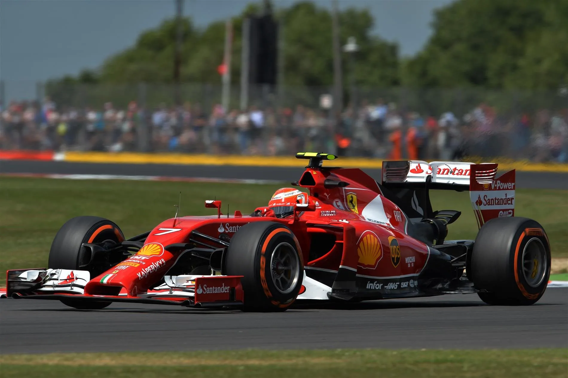 Kimi Raikkonen (FIN) Ferrari F14 T. Formula One World Championship, Rd9, British Grand Prix, Practice, Silverstone, England, Friday, 4 July 2014 © Sutton Images. No reproduction without permission