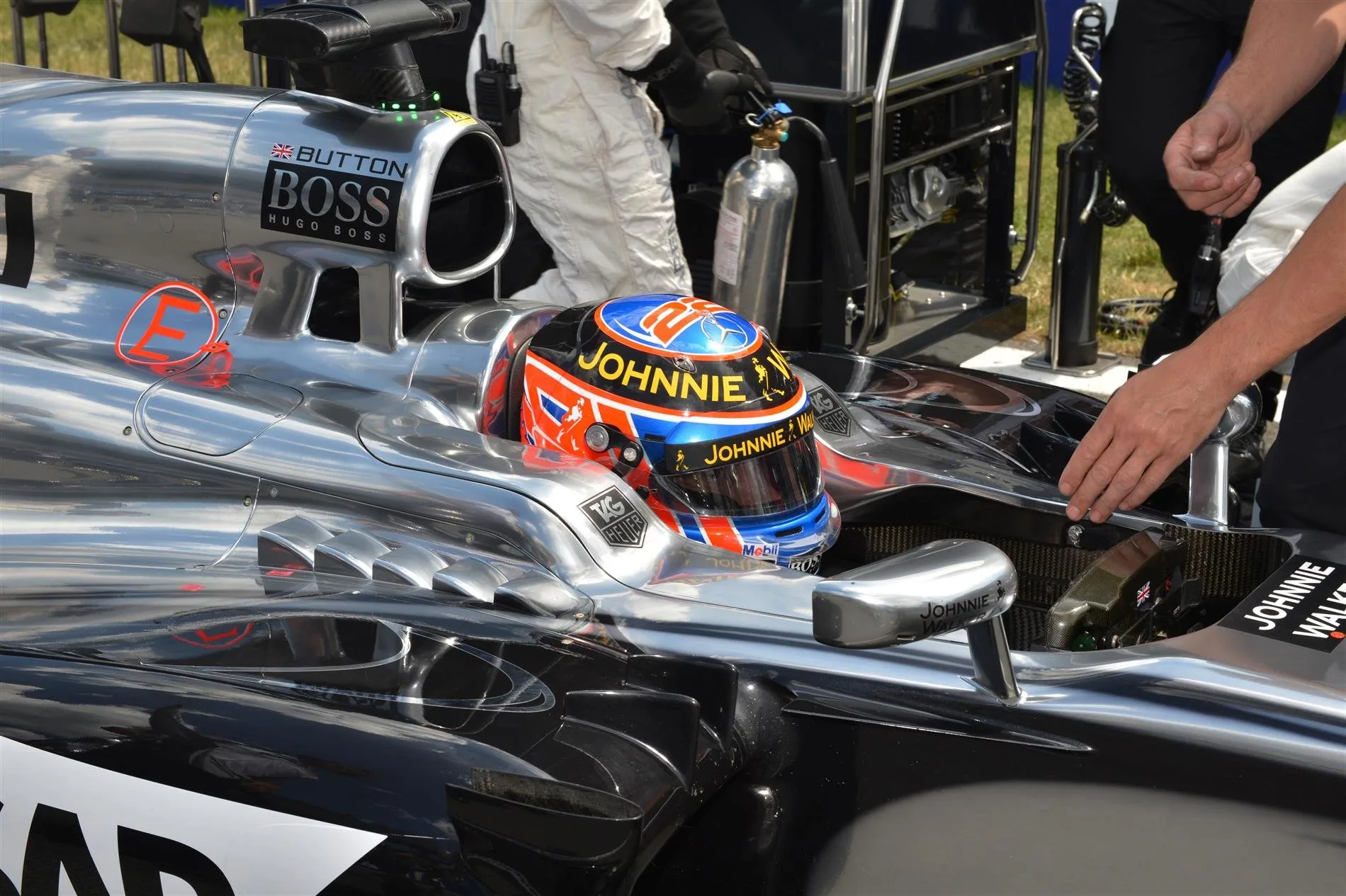 Jenson Button (GBR) McLaren MP4-29 on the grid. Formula One World Championship, Rd8, Austrian Grand Prix, Race, Spielberg, Austria, Sunday, 22 June 2014 © Sutton Images. No reproduction without permission