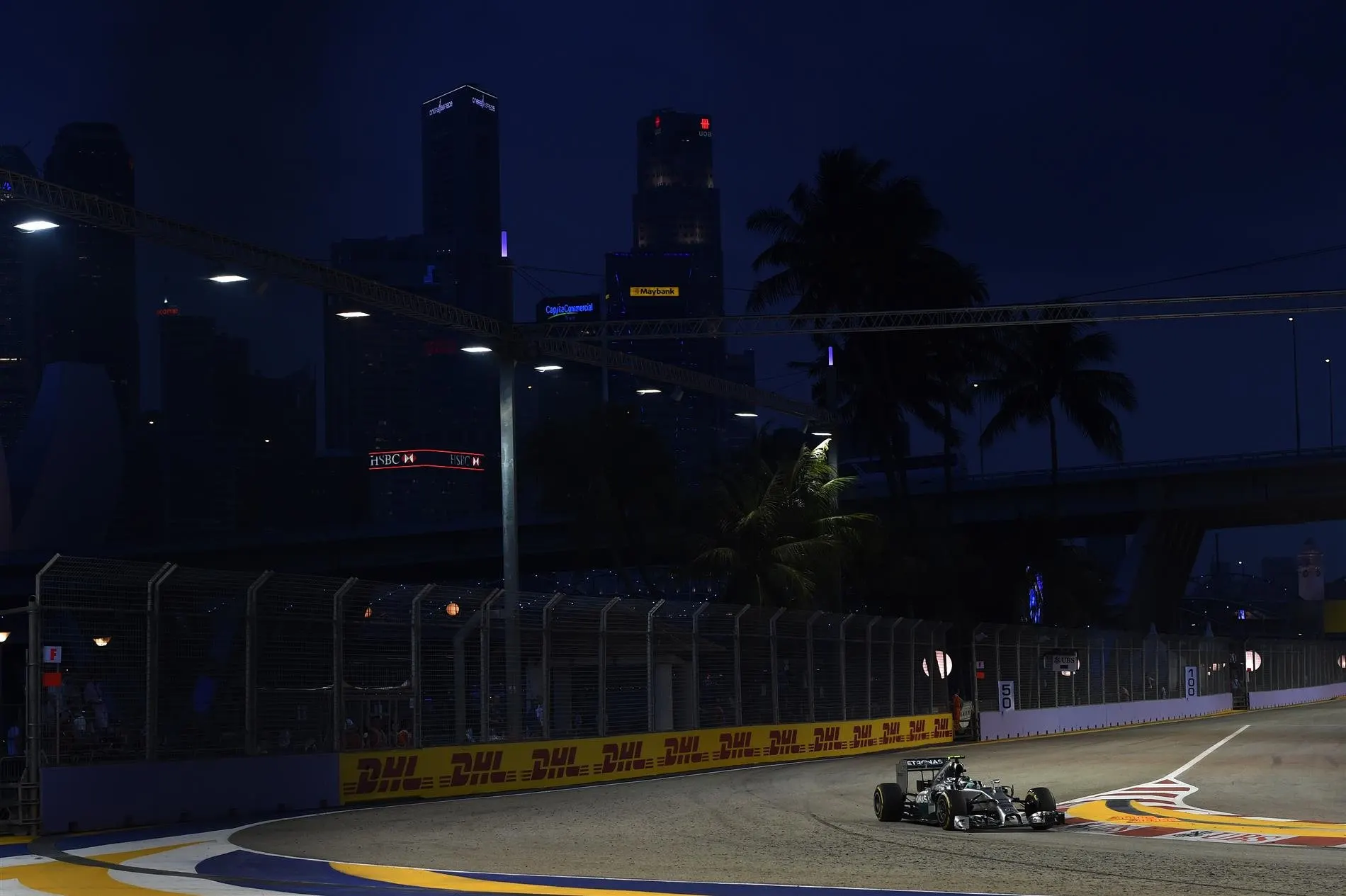 Nico Rosberg (GER) Mercedes AMG F1 W05. Formula One World Championship, Rd14, Singapore Grand Prix, Marina Bay Street Circuit, Singapore, Practice, Friday, 19 September 2014 © Sutton Images. No reproduction without permission