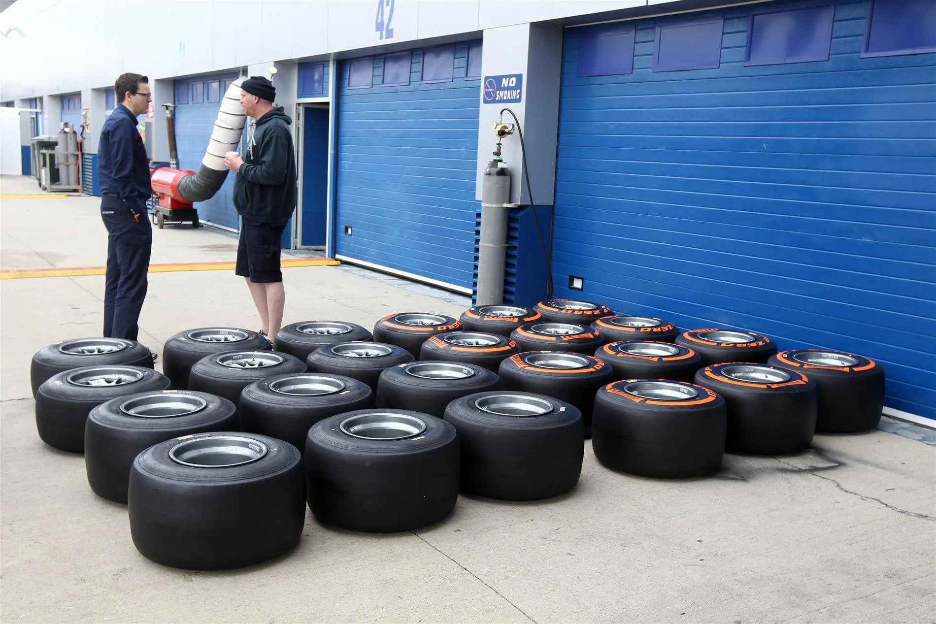 Pirelli tyres. Formula One Testing Preparations, Jerez, Spain, Monday, 27 January 2014. © Sutton Images