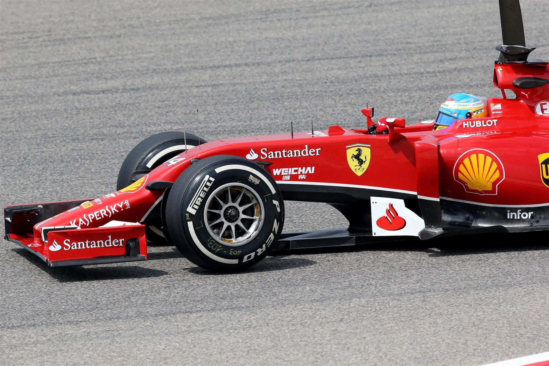 Fernando Alonso (ESP) Ferrari F14 T. Formula One Testing, Day Two, Bahrain International Circuit, Sakhir, Bahrain, Friday, 28 February 2014 © Sutton Images. No reproduction without permission