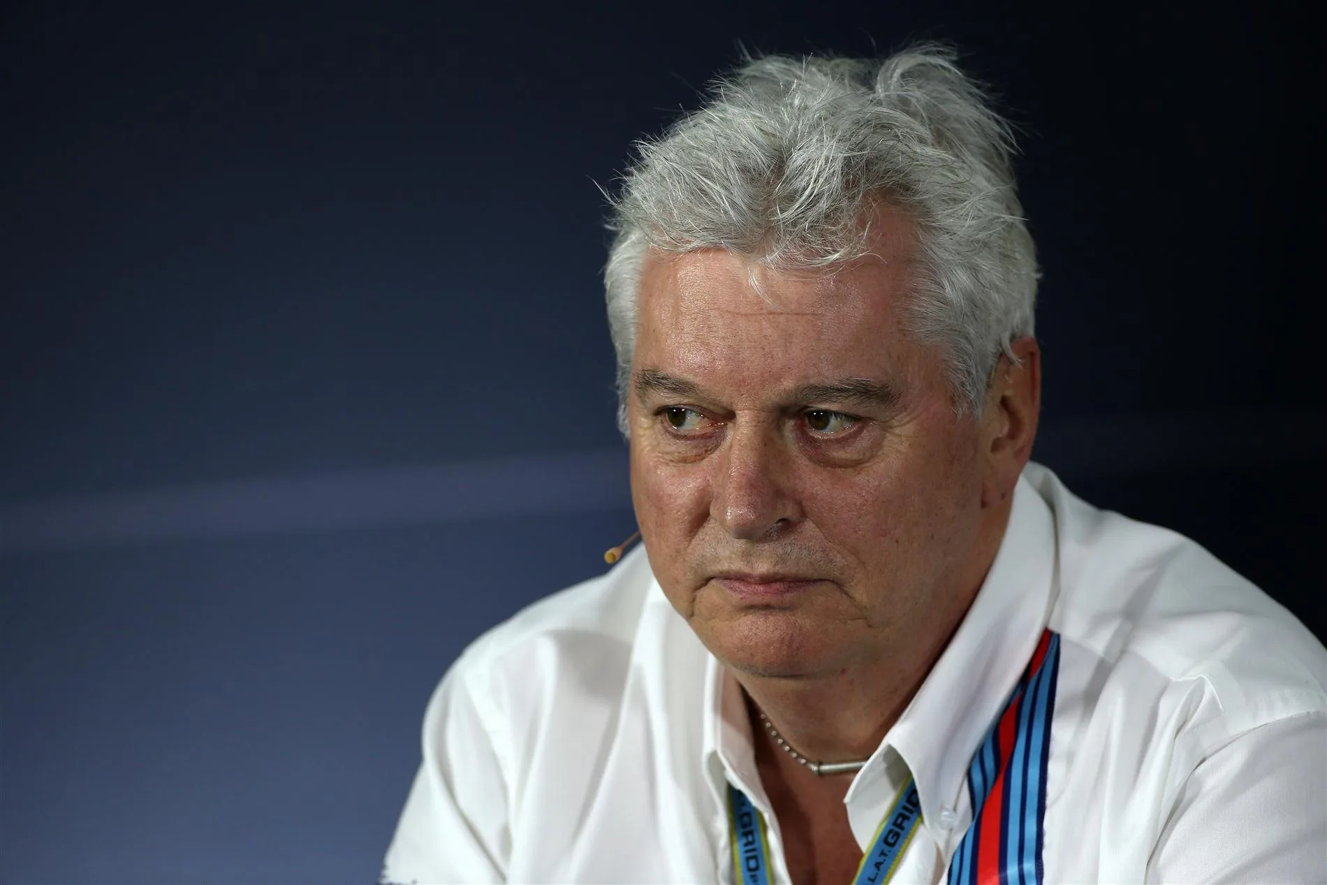 Pat Symonds (GBR) Williams Technical Director in the Press Conference. Formula One World Championship, Rd3, Bahrain Grand Prix, Practice, Bahrain International Circuit, Sakhir, Bahrain, Friday, 4 April 2014. © Sutton Images