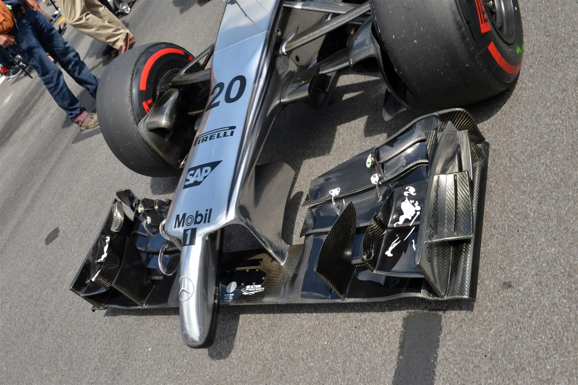 McLaren MP4-29 nose and front wing detail on the grid. Formula One World Championship, Rd8, Austrian Grand Prix, Race, Spielberg, Austria, Sunday, 22 June 2014. © Sutton Images