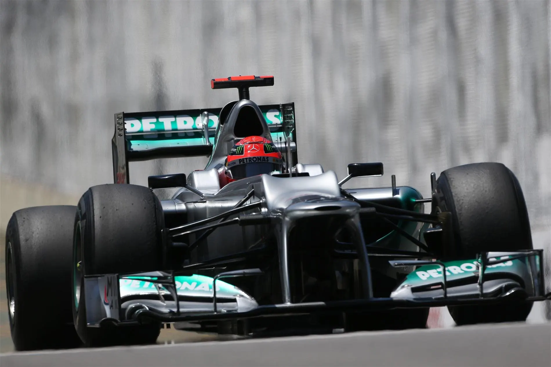 Michael Schumacher (GER) Mercedes AMG F1 W03. Formula One World Championship, Rd20 Brazilian Grand Prix, Practice, Sao Paulo, Brazil, 23 November 2012. © Sutton Images