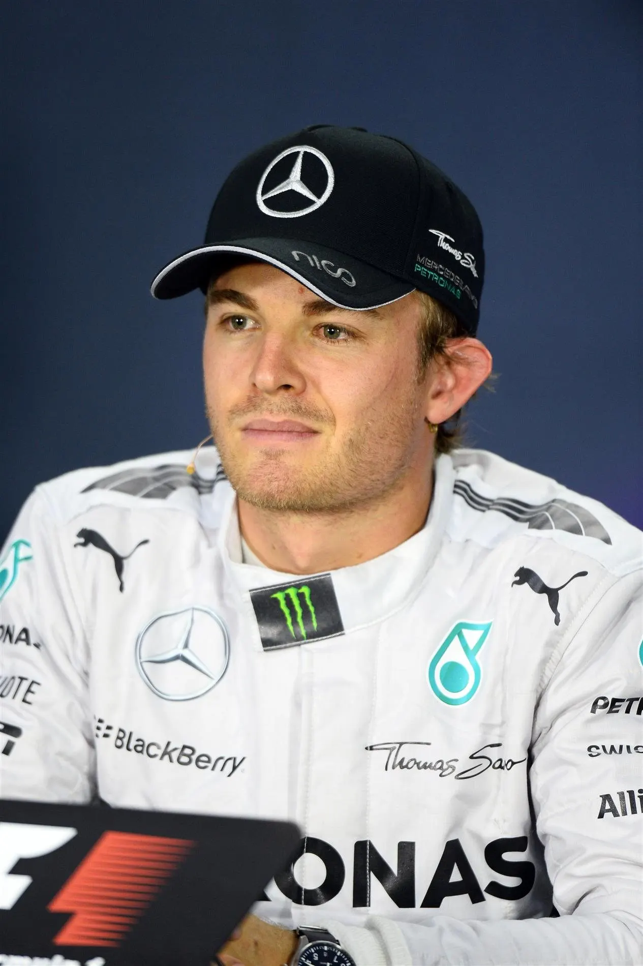 Nico Rosberg (GER) Mercedes AMG F1 in the Press Conference. Formula One World Championship, Rd7, Canadian Grand Prix, Qualifying, Montreal, Canada, Saturday, 7 June 2014. © Sutton Images
